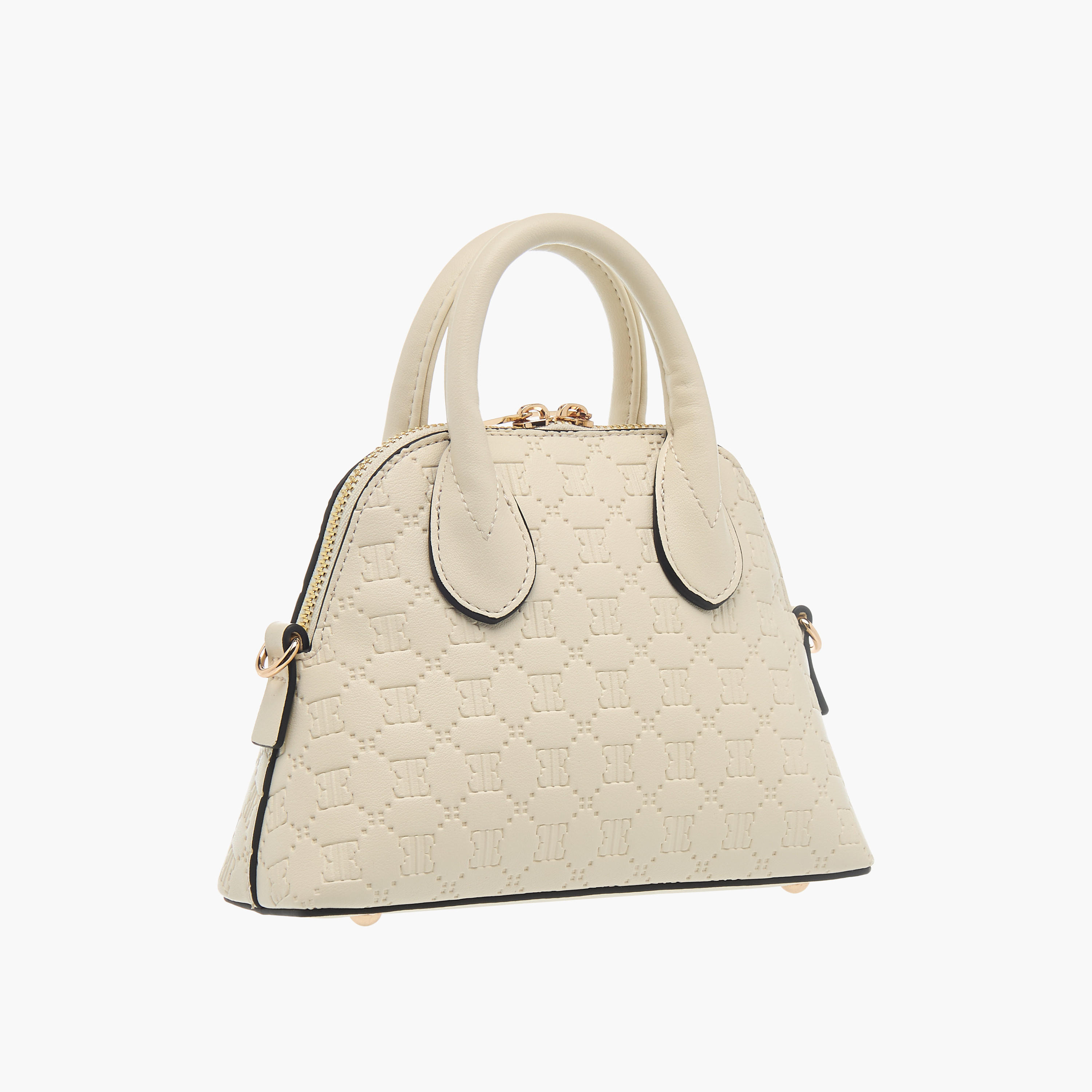 شنطة كروس بودي صغيرة بنقوش مونوجرام ومقبض مزدوج وسحاب إغلاق من إيل-women-bagsandwallets-handbags-image-3