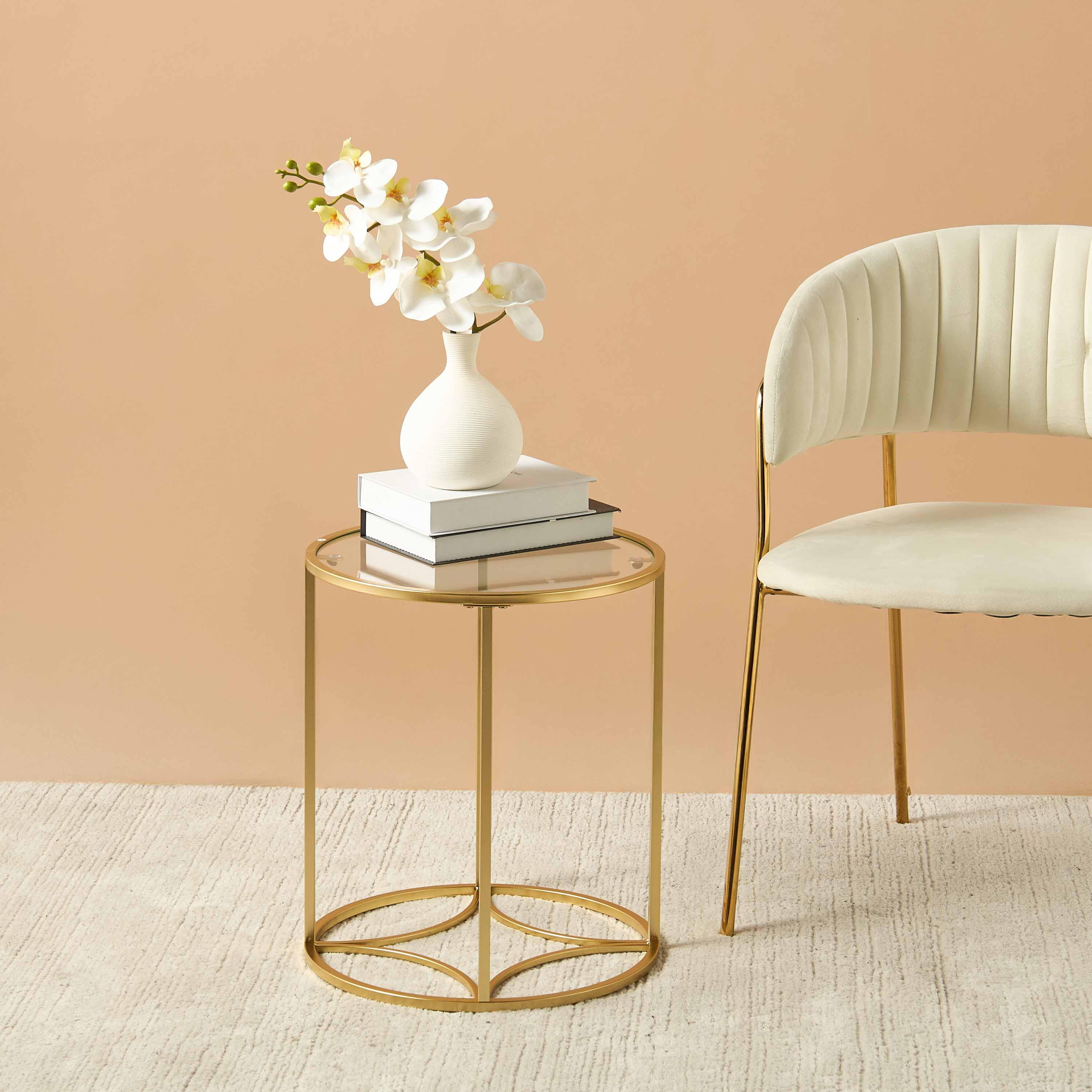 Metallic Tempered Glass Top Side Table-furniture-livingroom-nestoftables-image-1