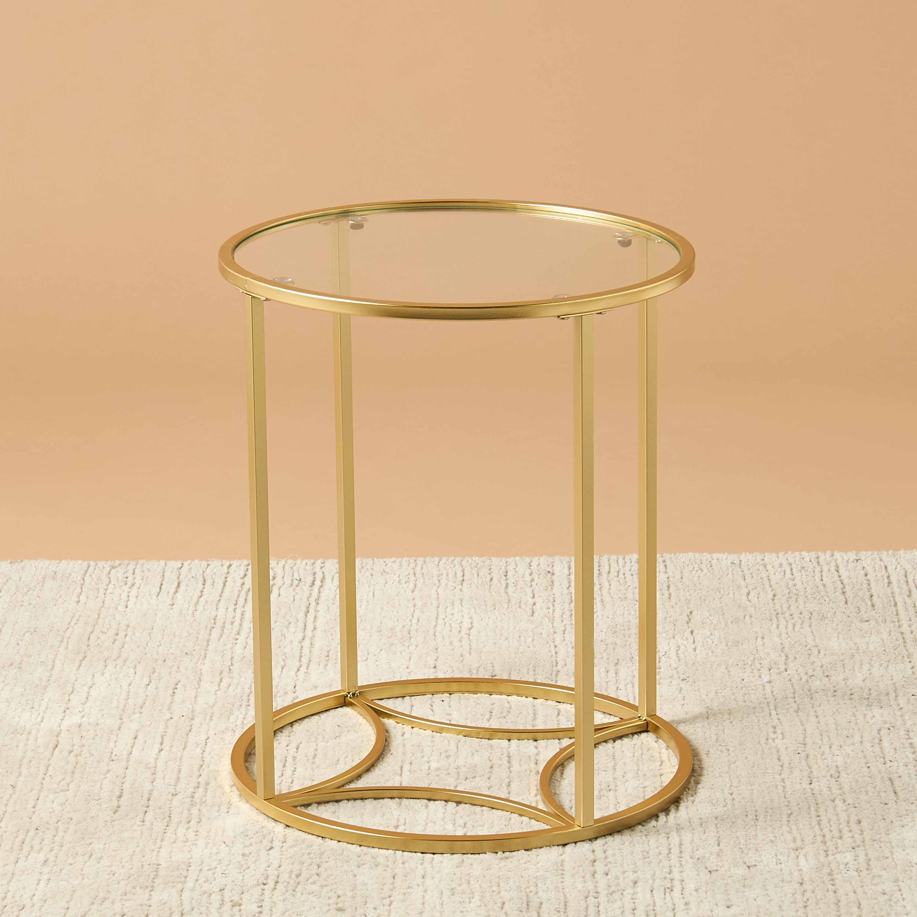 Metallic Tempered Glass Top Side Table-furniture-livingroom-nestoftables-image-2