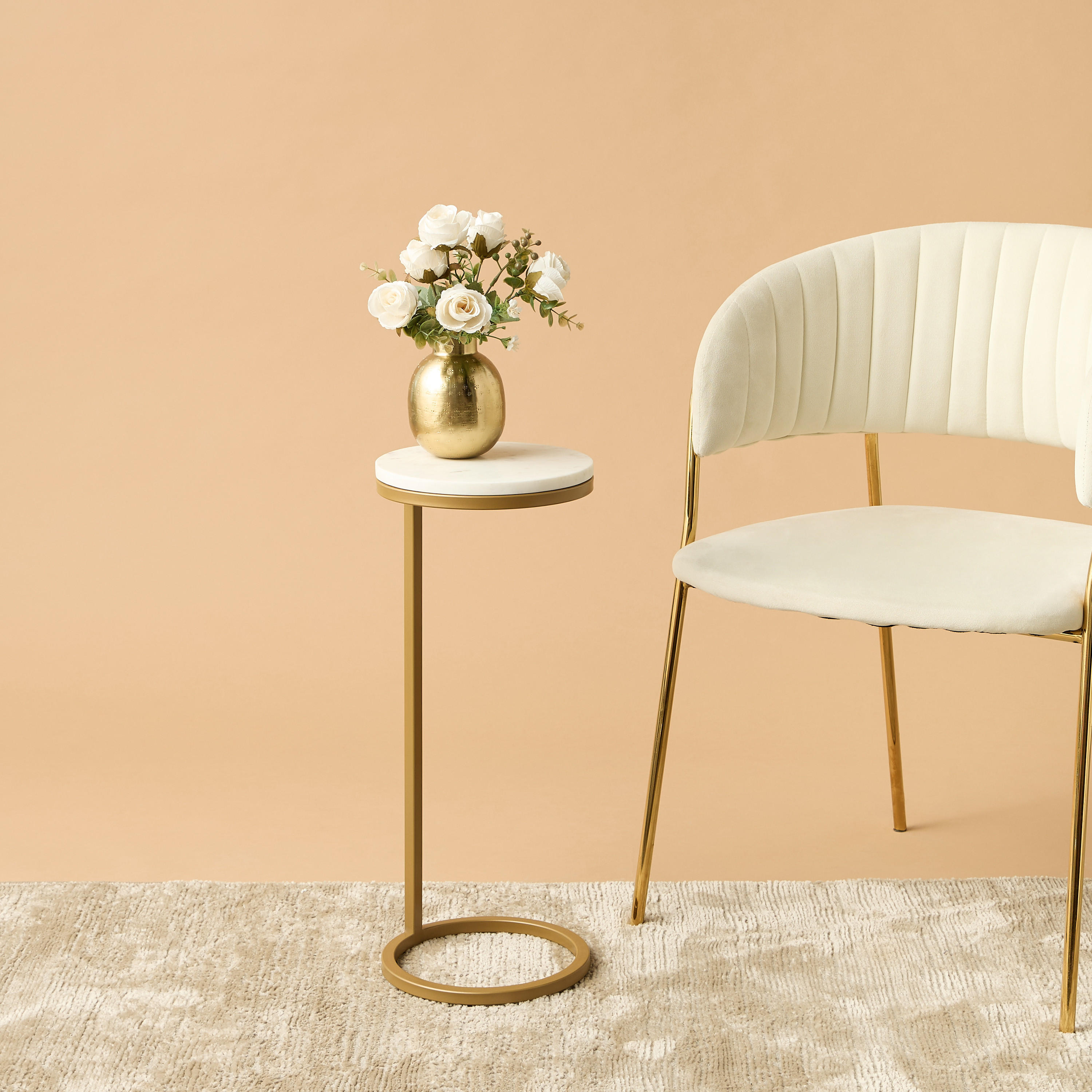 Marble Top C Accent Table-furniture-livingroom-sideandendtables-image-1
