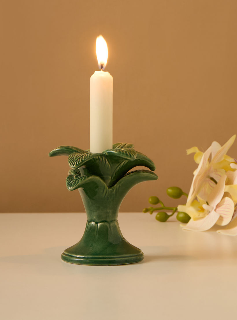 حامل شموع بتصميم نخلة - 11 سم-household-decor-candleholdersandlanterns-image-1