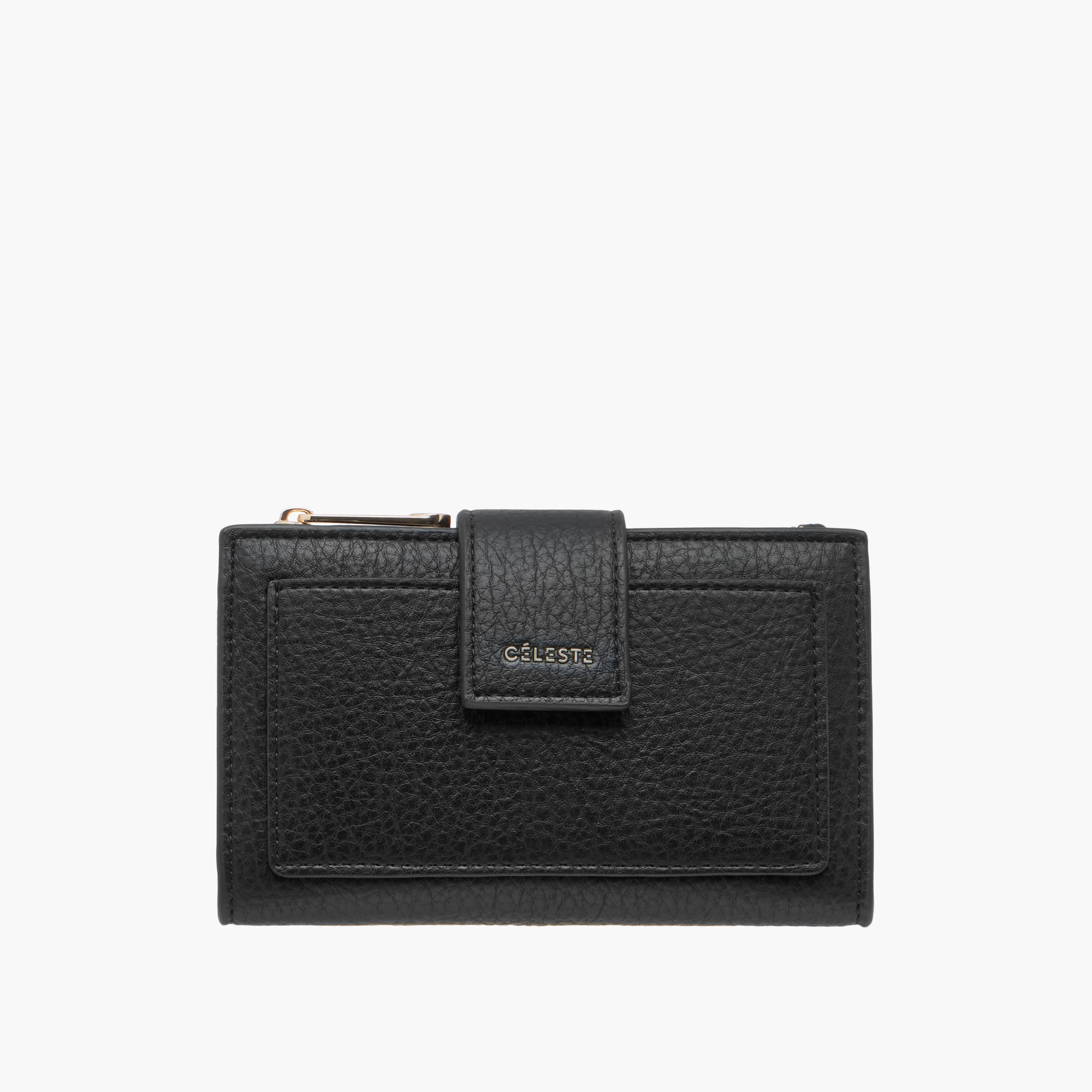 Celeste Textured Wallet with Button Closure-women-bagsandwallets-wallets-image-1