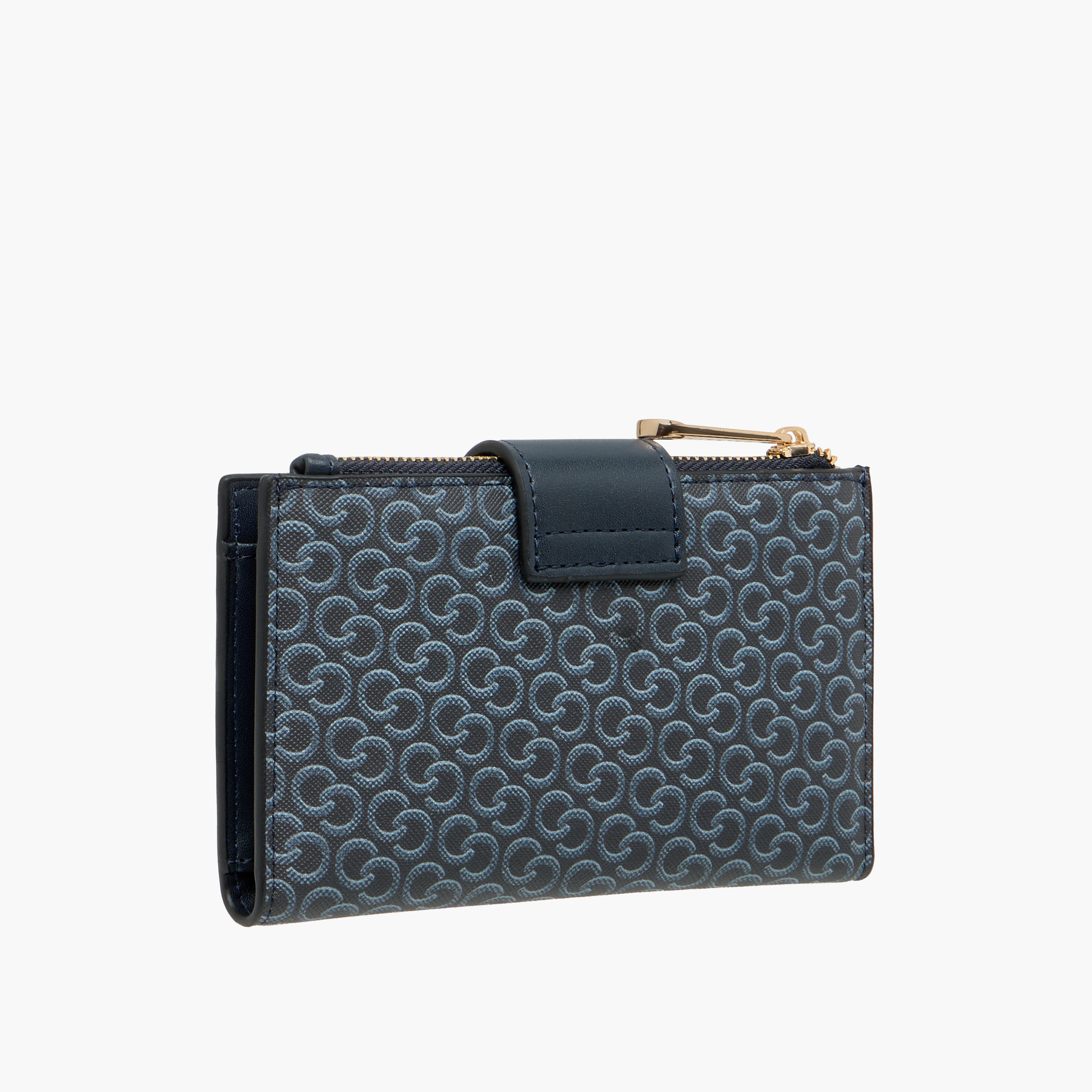 Celeste Monogram Print Bi-Fold Wallet with Flap Closure-women-bagsandwallets-wallets-image-2