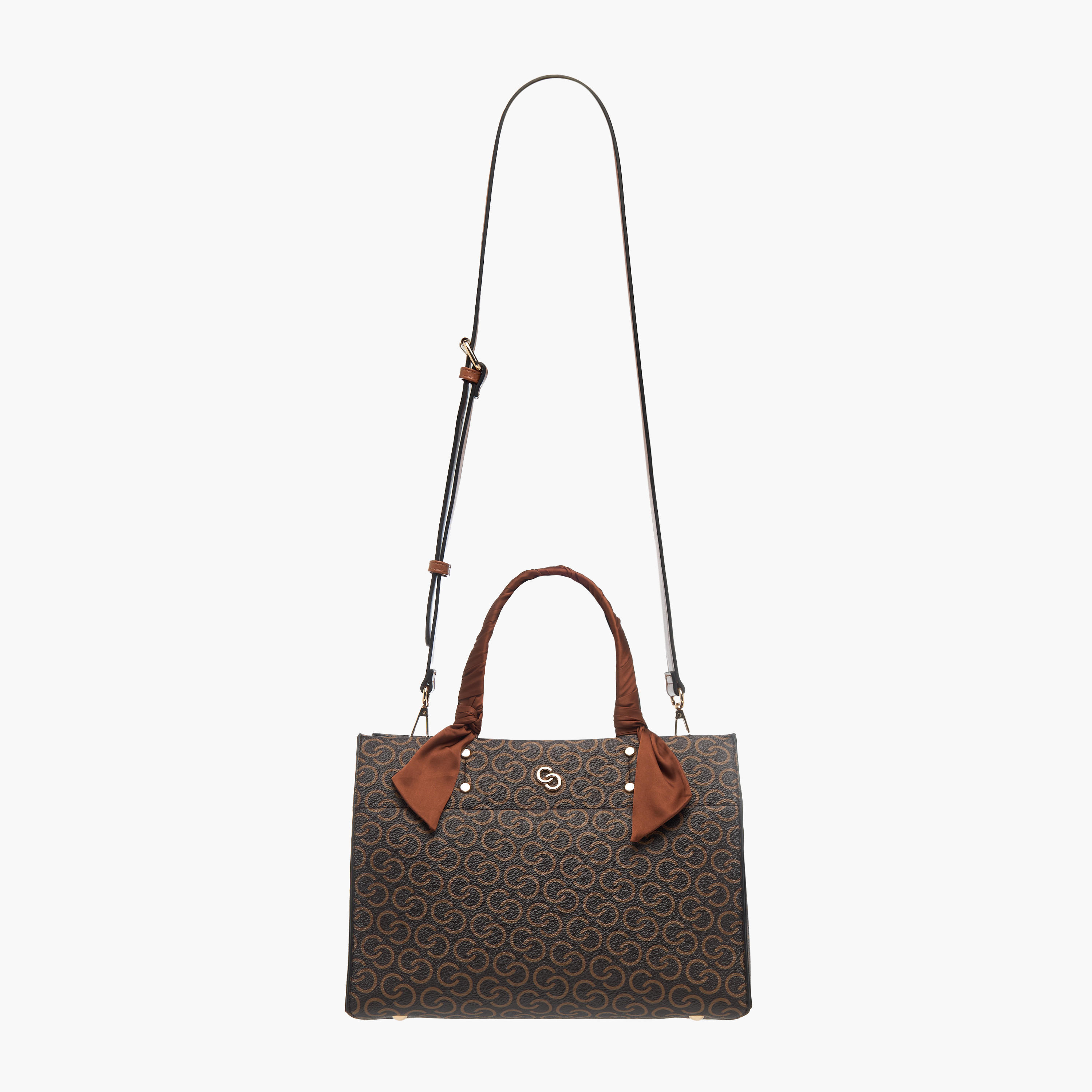 شنطة توتي بطبعات مونوجرام وحزام قابل للتعديل وسحاب إغلاق من سيليست-women-bagsandwallets-handbags-image-3