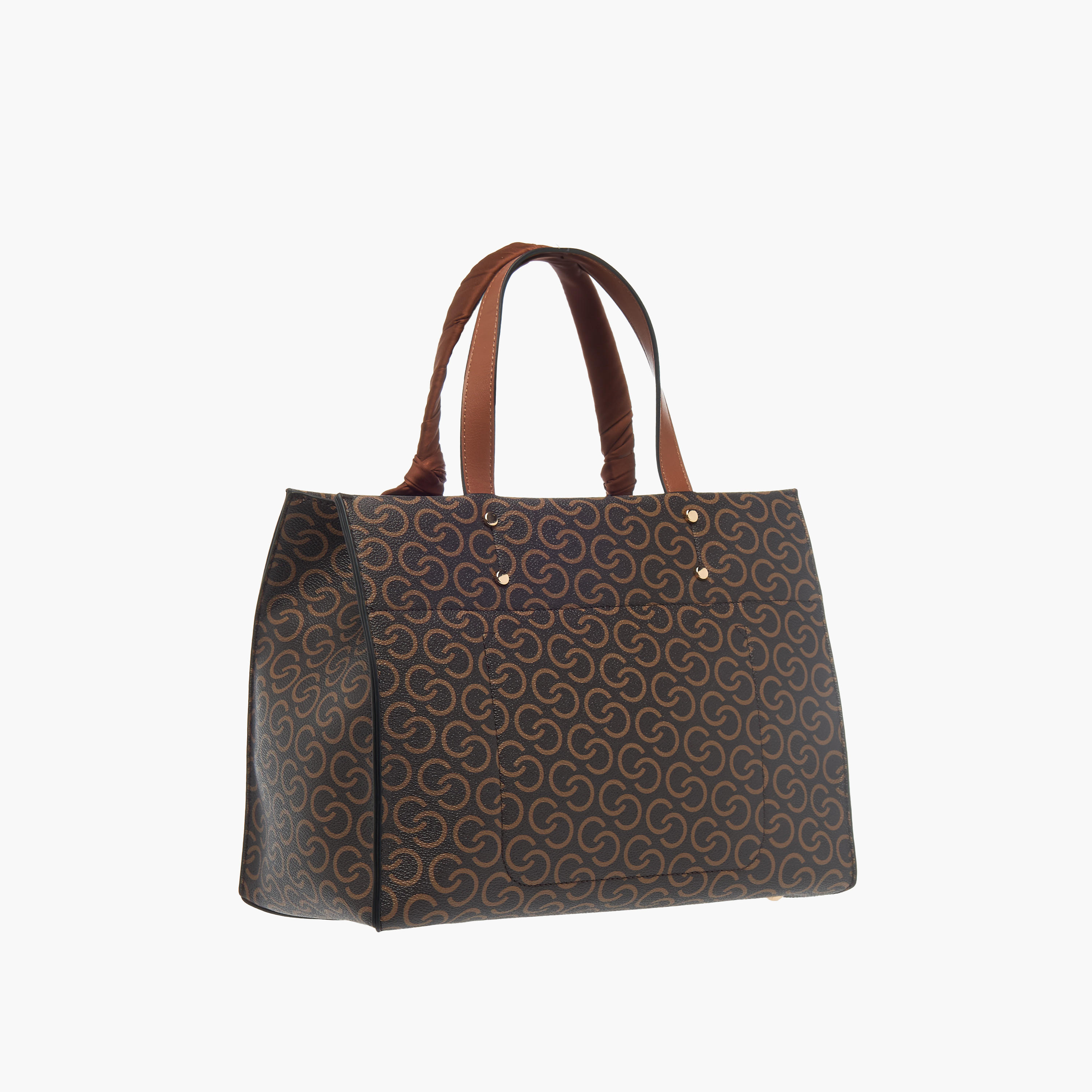 Celeste Monogram Print Tote Bag with Adjustable Strap and Zip Closure-women-bagsandwallets-handbags-image-4