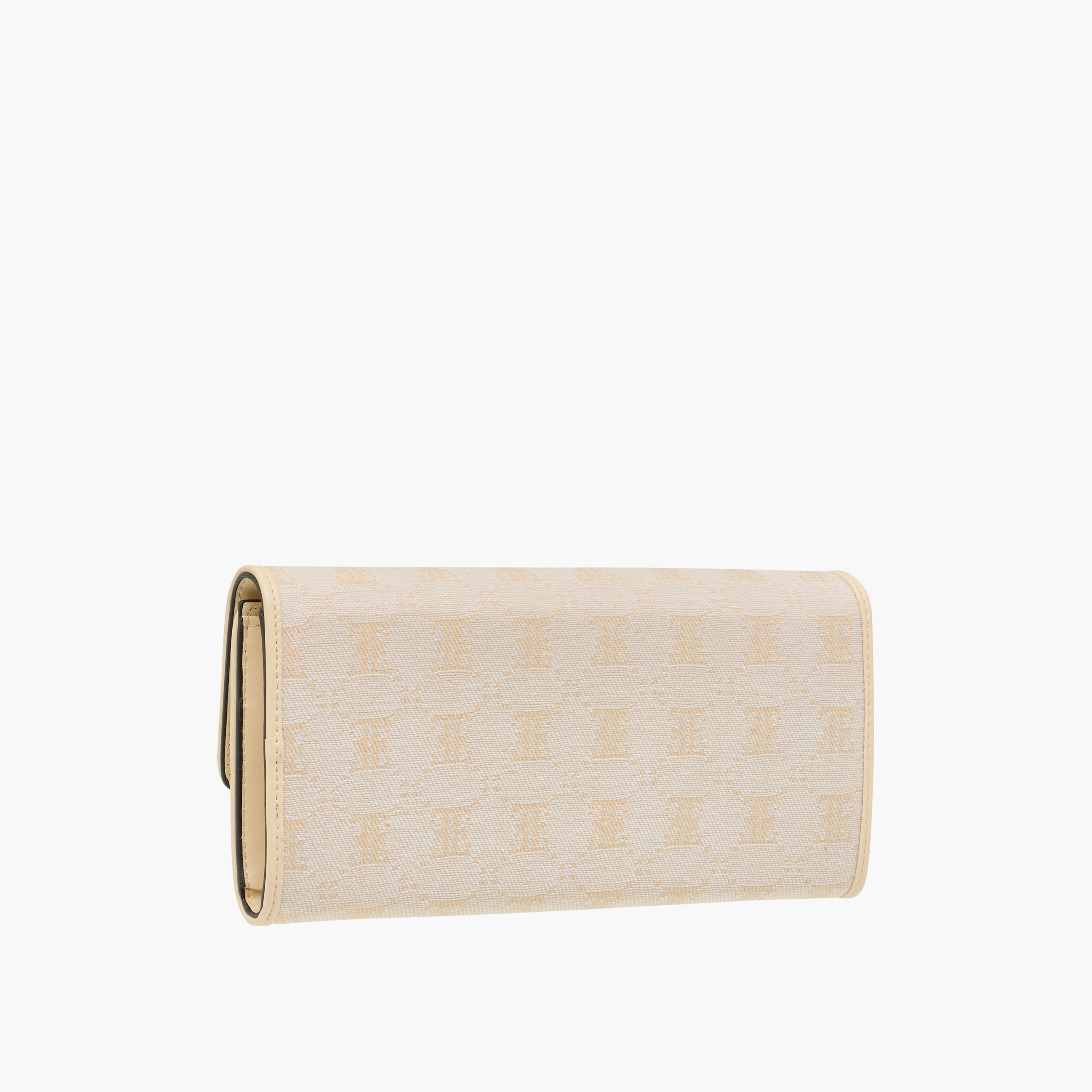 Elle Monogram Textured Wallet with Button Closure-women-bagsandwallets-wallets-image-2