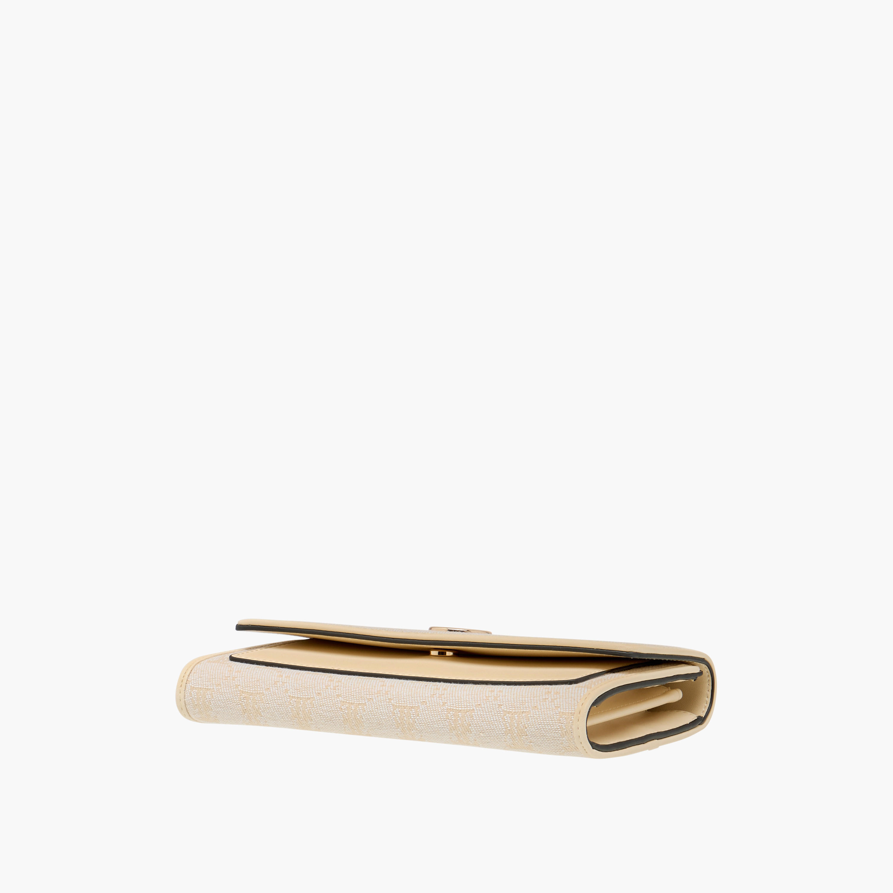 Elle Monogram Textured Wallet with Button Closure-women-bagsandwallets-wallets-image-4