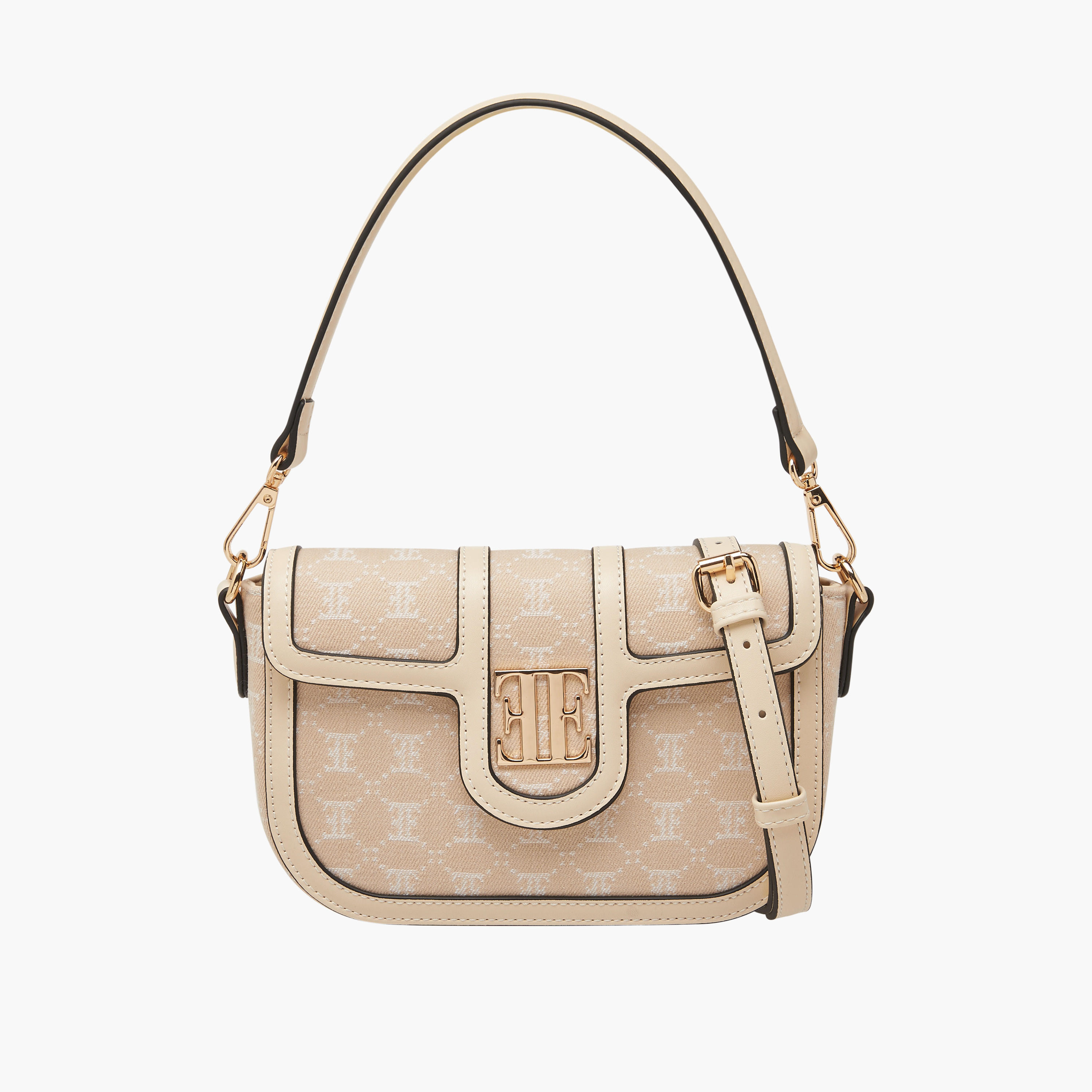 شنطة كروس بودي بتصميم مونوجرام وحزام قابل للتعديل من إيل-women-bagsandwallets-handbags-image-1