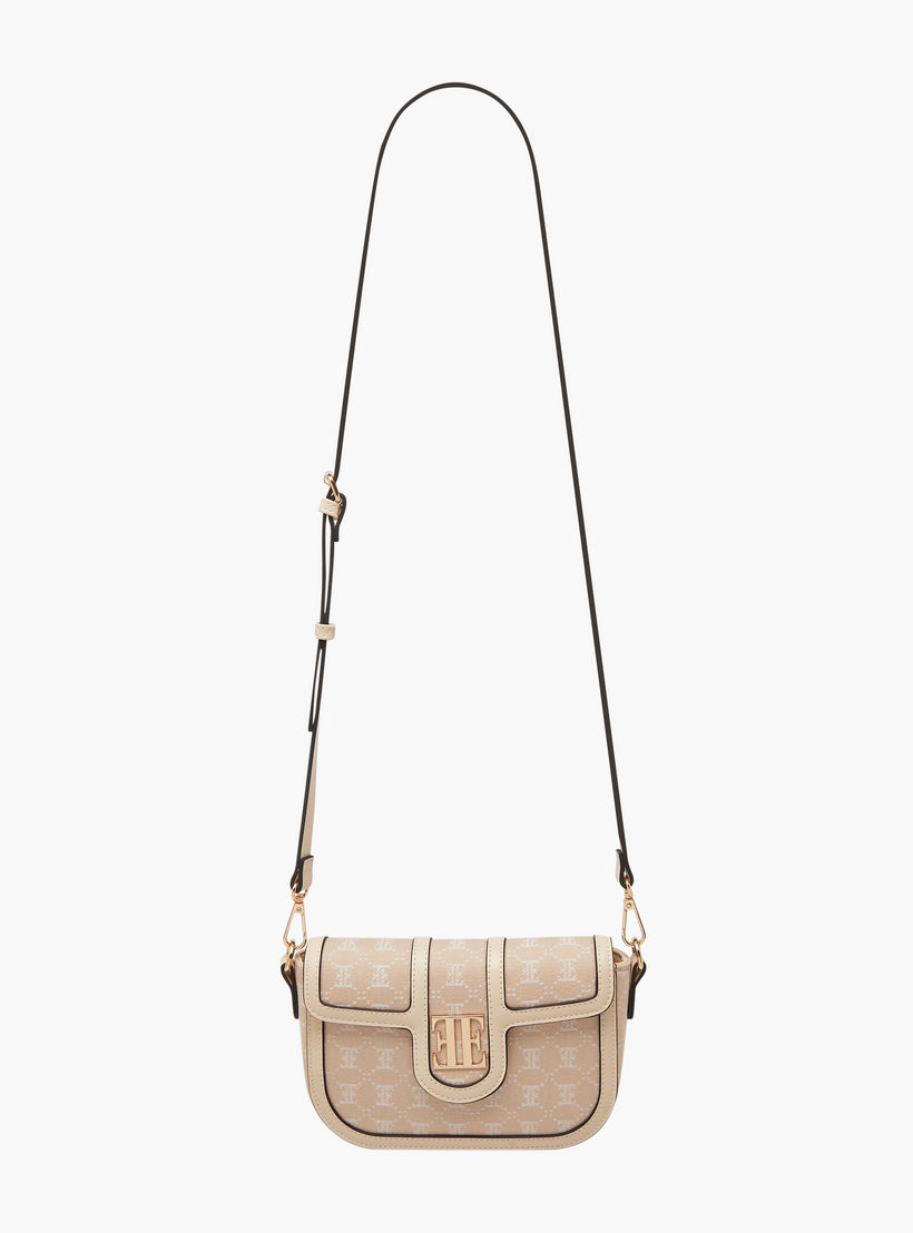 Elle Monogram Textured Crossbody Bag with Adjustable Strap-women-bagsandwallets-handbags-image-2