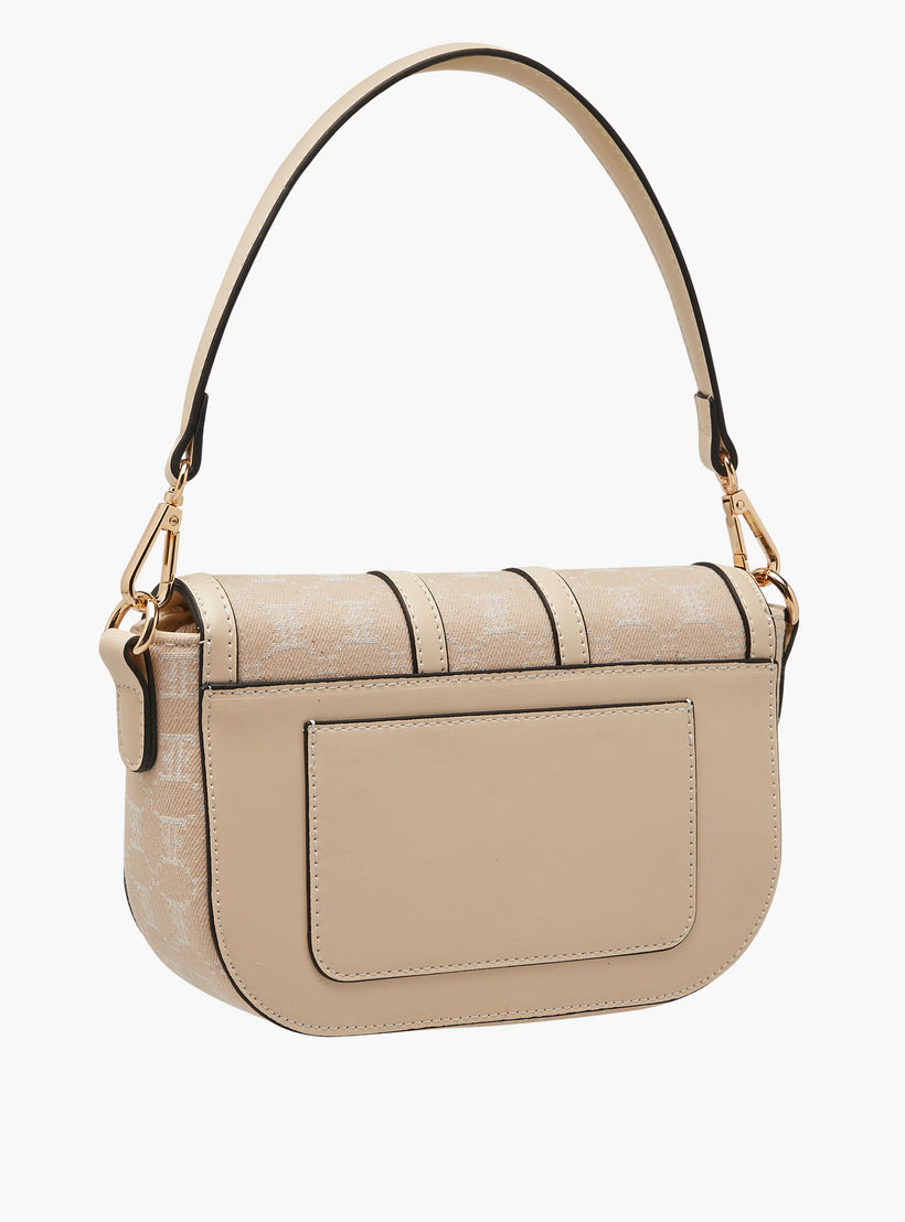 Elle Monogram Textured Crossbody Bag with Adjustable Strap-women-bagsandwallets-handbags-image-3