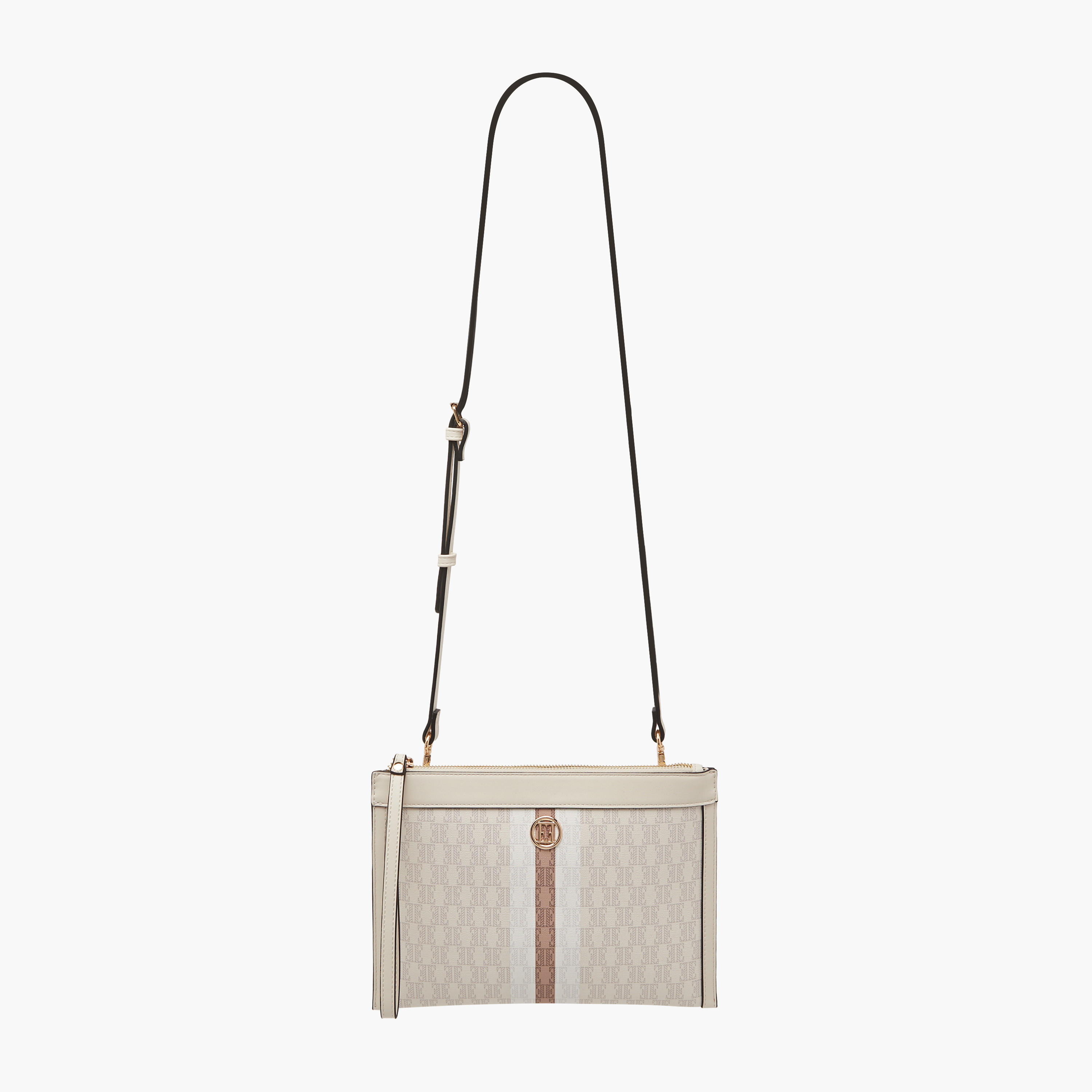 شنطة كروس بودي بتصميم مونوجرام وحزام قابل للتعديل من إيل-women-bagsandwallets-handbags-image-5