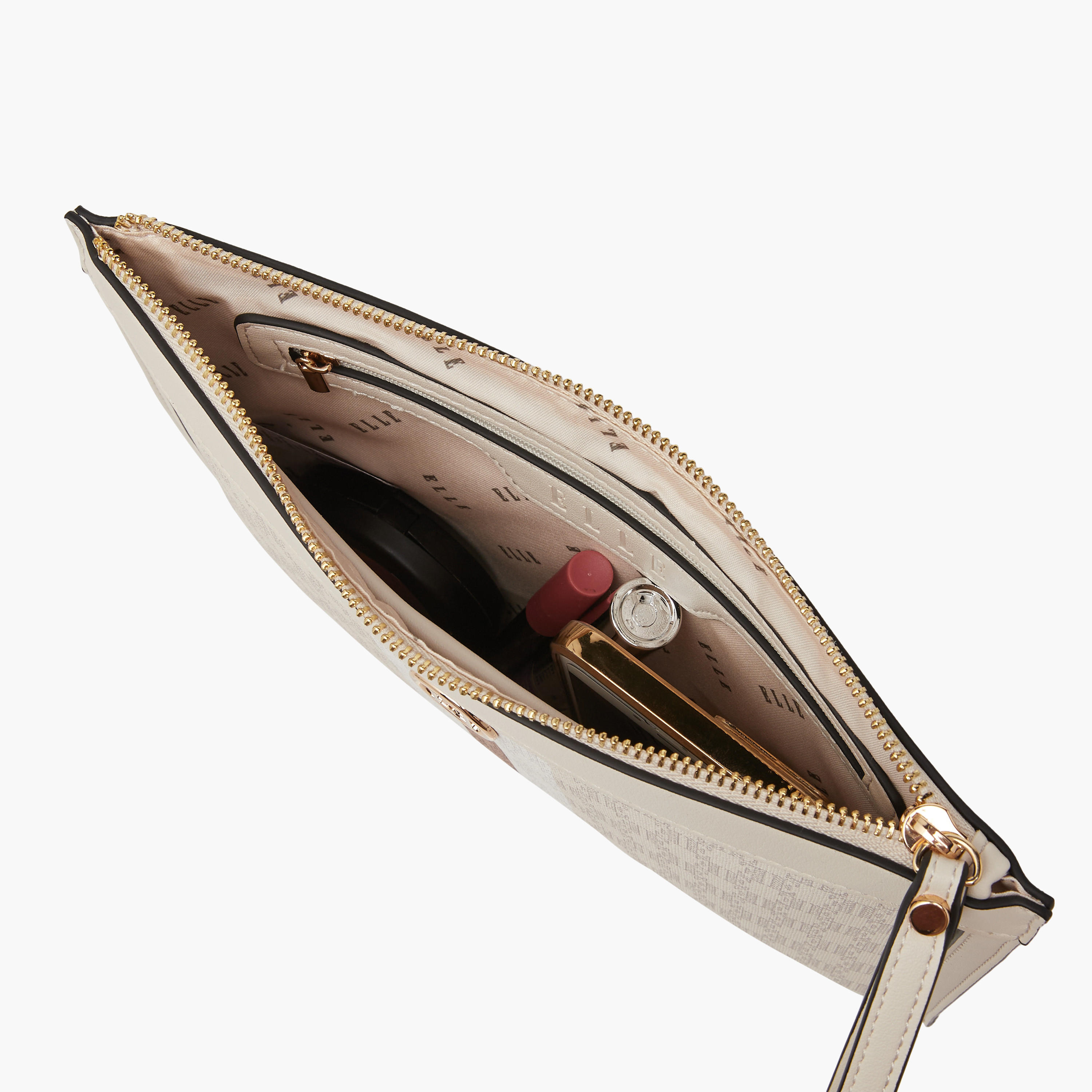 شنطة كروس بودي بتصميم مونوجرام وحزام قابل للتعديل من إيل-women-bagsandwallets-handbags-image-1