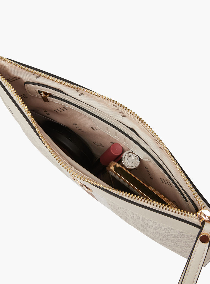 شنطة كروس بودي بتصميم مونوجرام وحزام قابل للتعديل من إيل-women-bagsandwallets-handbags-image-1