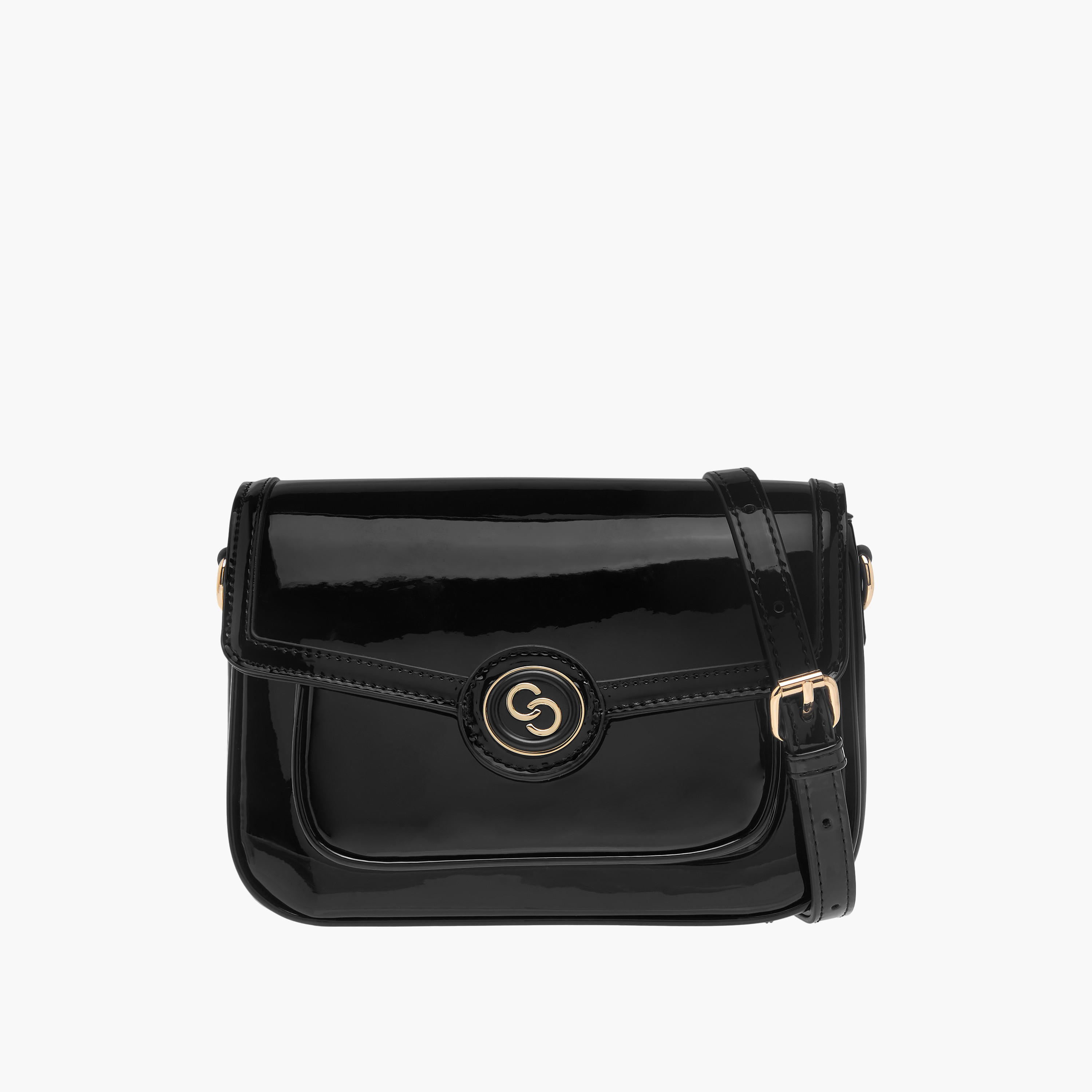 شنطة كروس بودي سادة بحزام قابل للفصل وطية إغلاق من سيليست-women-bagsandwallets-handbags-image-1