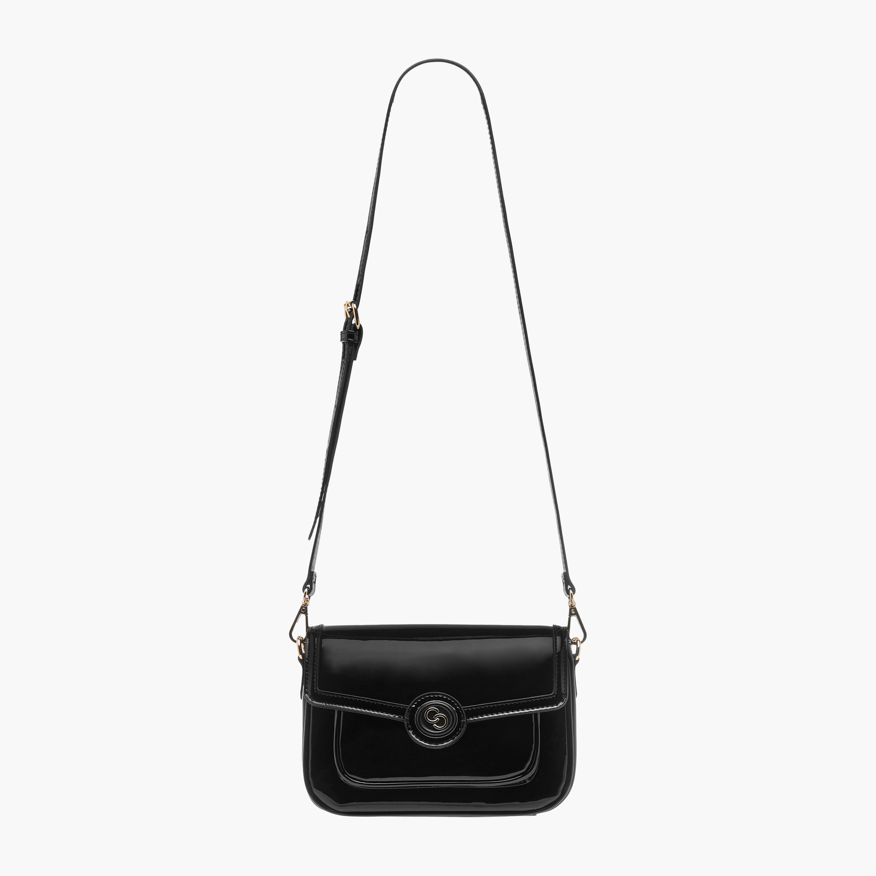 شنطة كروس بودي سادة بحزام قابل للفصل وطية إغلاق من سيليست-women-bagsandwallets-handbags-image-2
