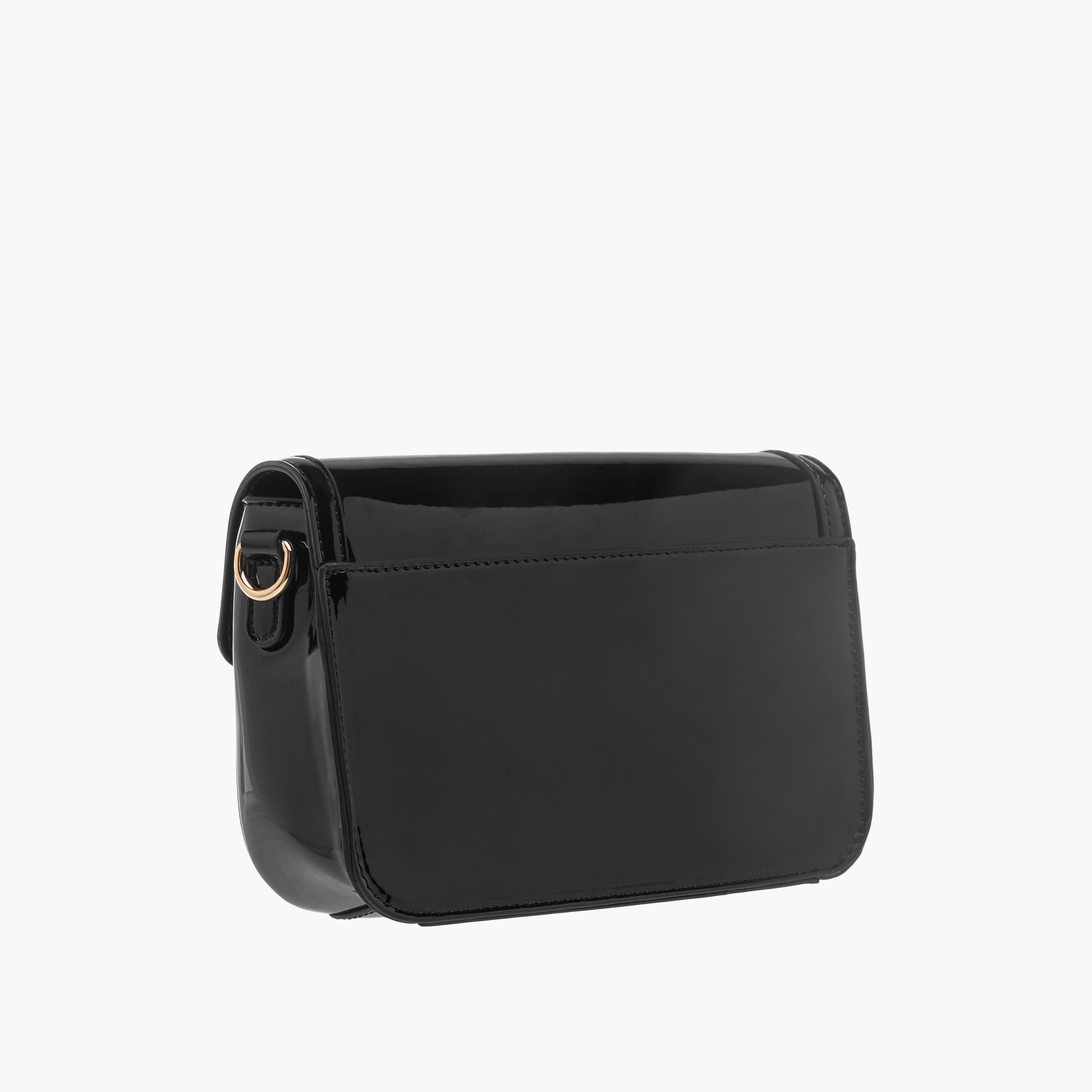 شنطة كروس بودي سادة بحزام قابل للفصل وطية إغلاق من سيليست-women-bagsandwallets-handbags-image-3