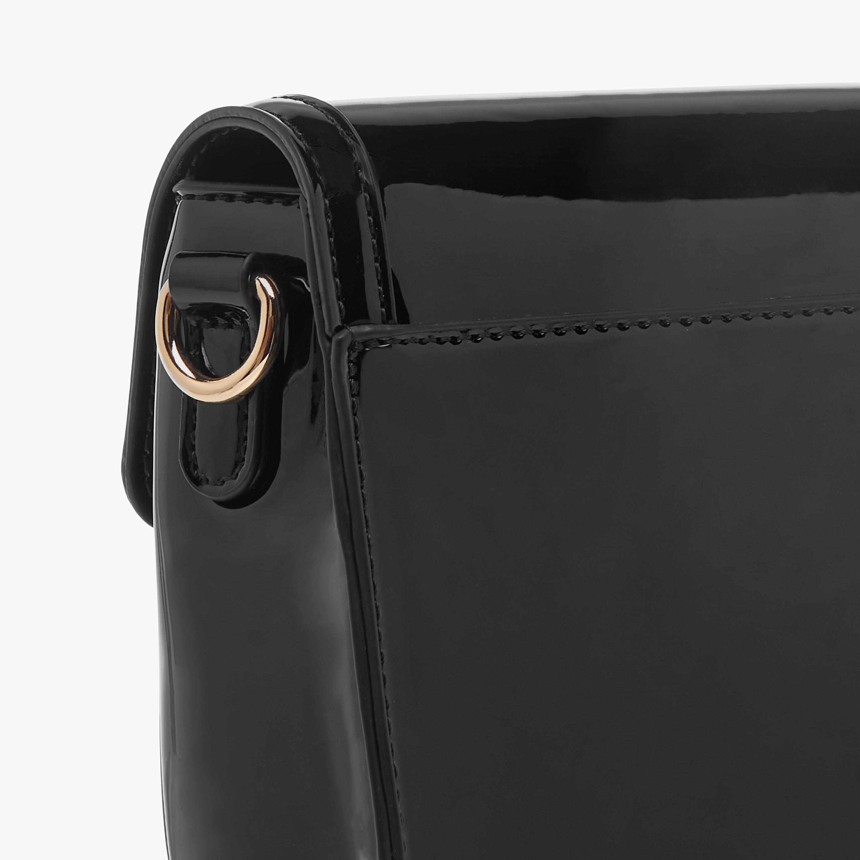 شنطة كروس بودي سادة بحزام قابل للفصل وطية إغلاق من سيليست-women-bagsandwallets-handbags-image-5