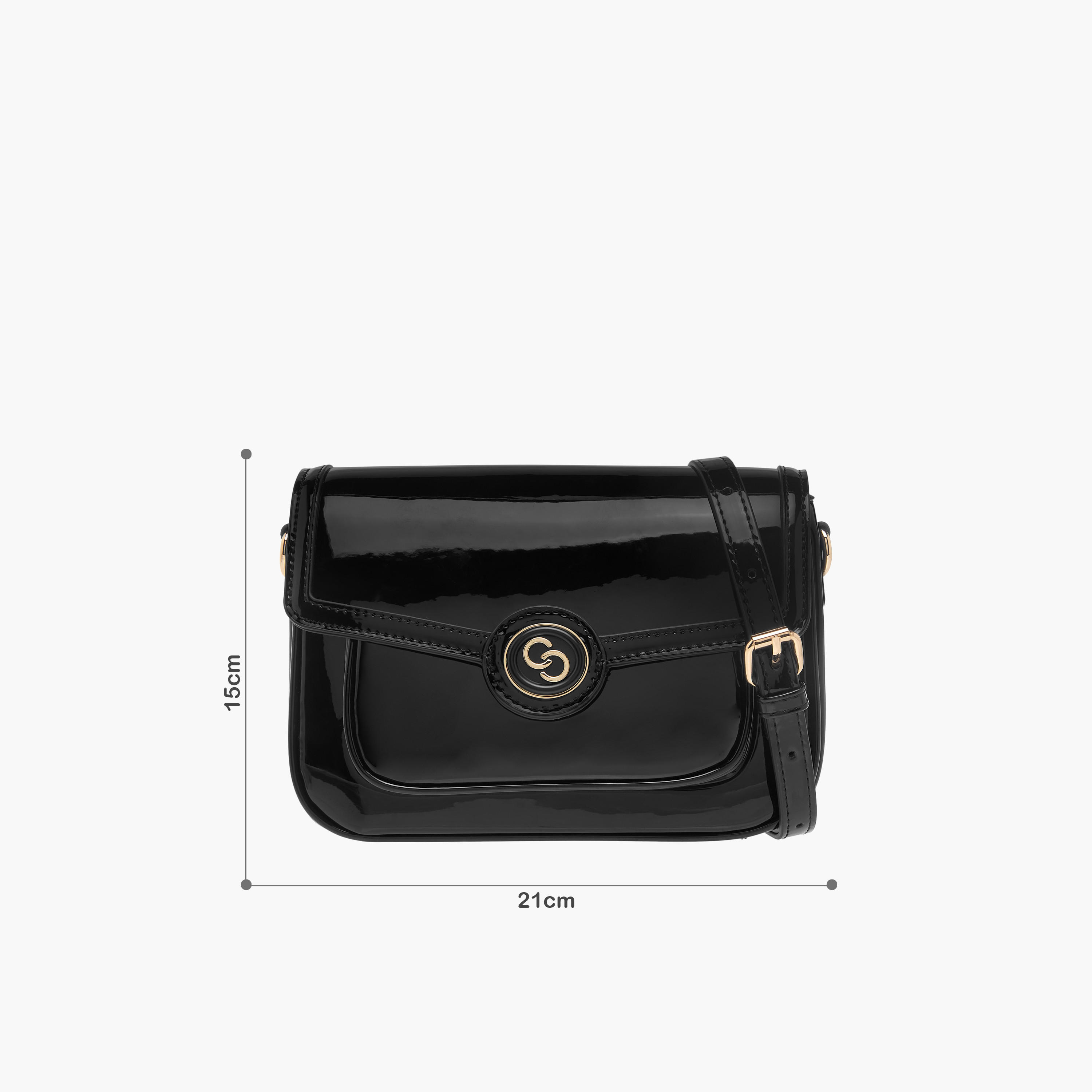 شنطة كروس بودي سادة بحزام قابل للفصل وطية إغلاق من سيليست-women-bagsandwallets-handbags-image-8