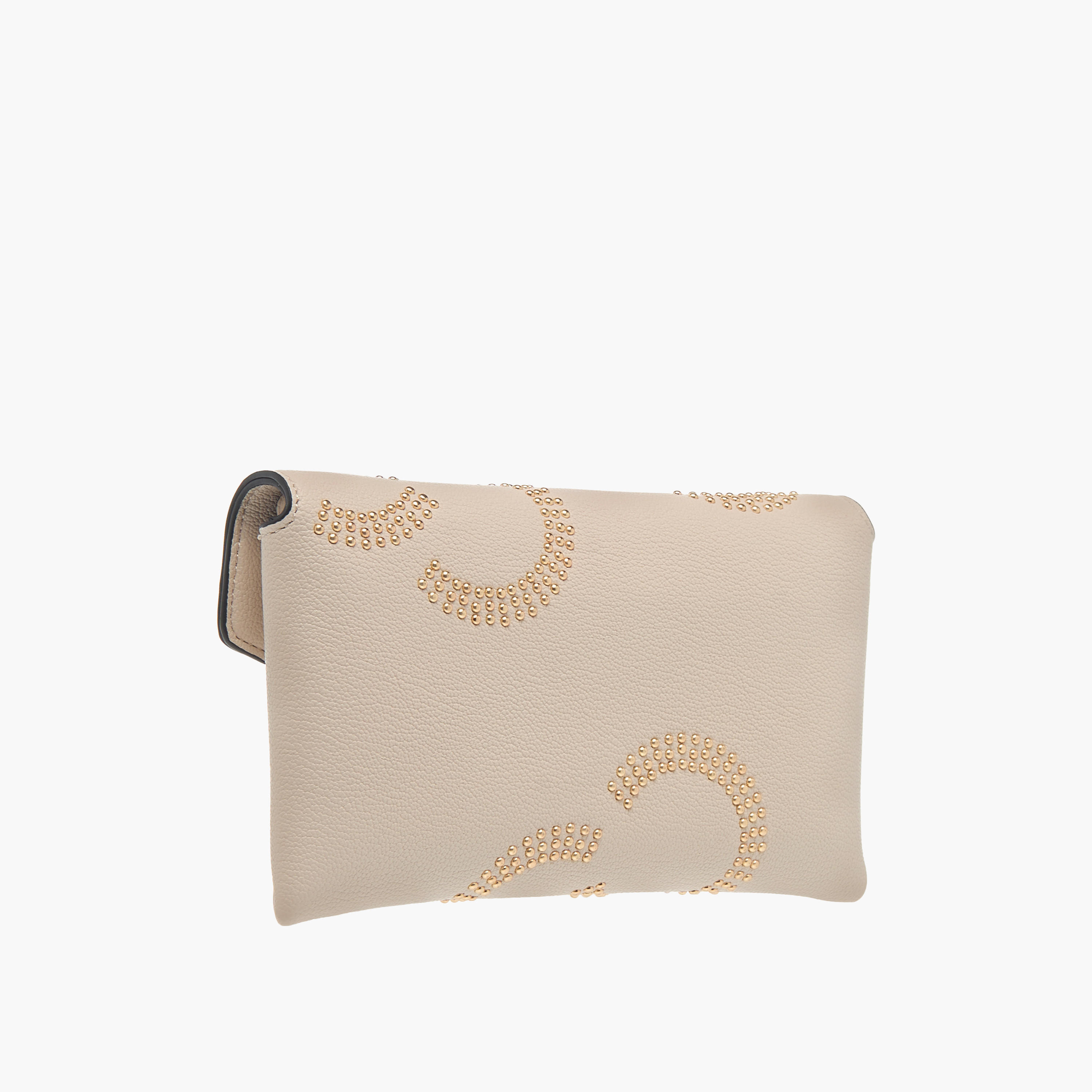 شنطة كلاتش بتفاصيل مرصّعة بحزام سلسلة قابل للفصل وطية إغلاق من سيليست-women-bagsandwallets-handbags-image-3