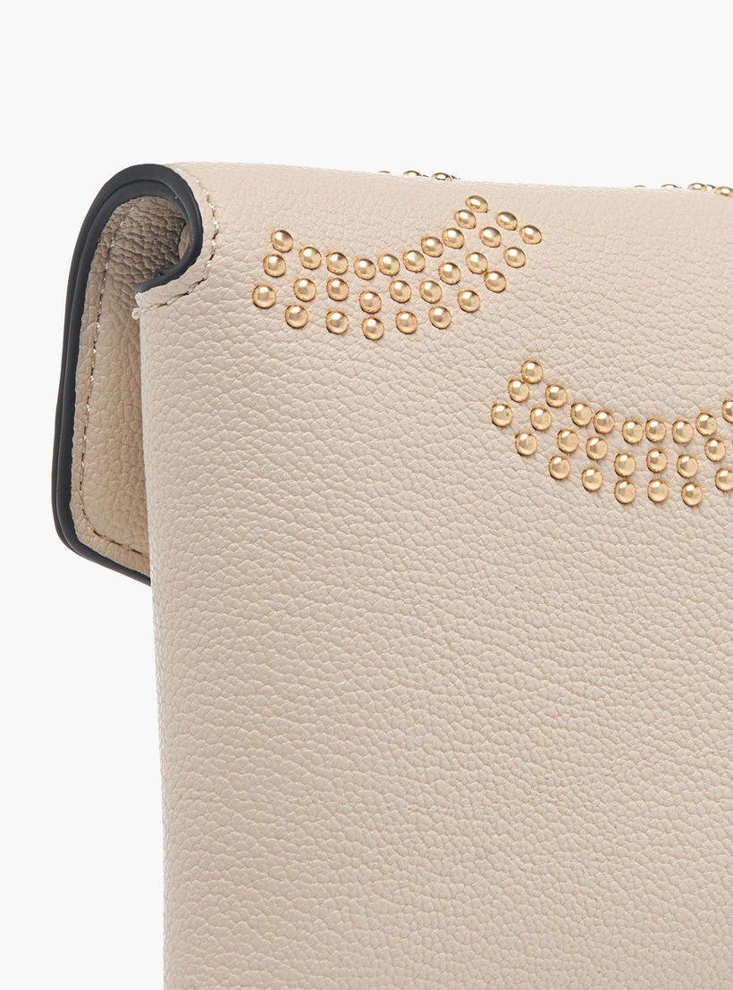 Celeste Stud Detail Clutch with Chain Strap and Flap Closure-women-bagsandwallets-handbags-image-5