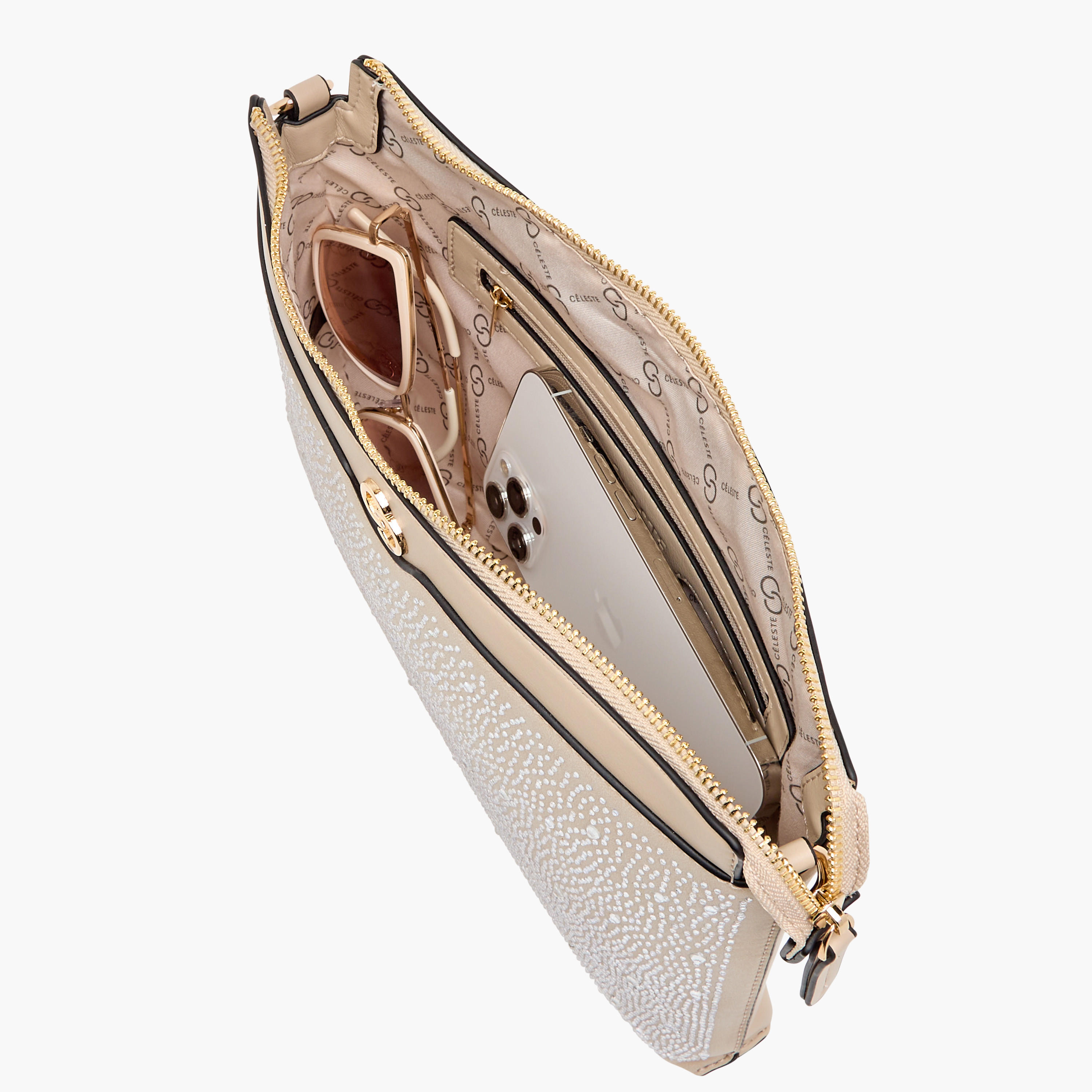 Celeste Embellished Crossbody Bag with Zip Closure and Chain Strap-women-bagsandwallets-handbags-image-7