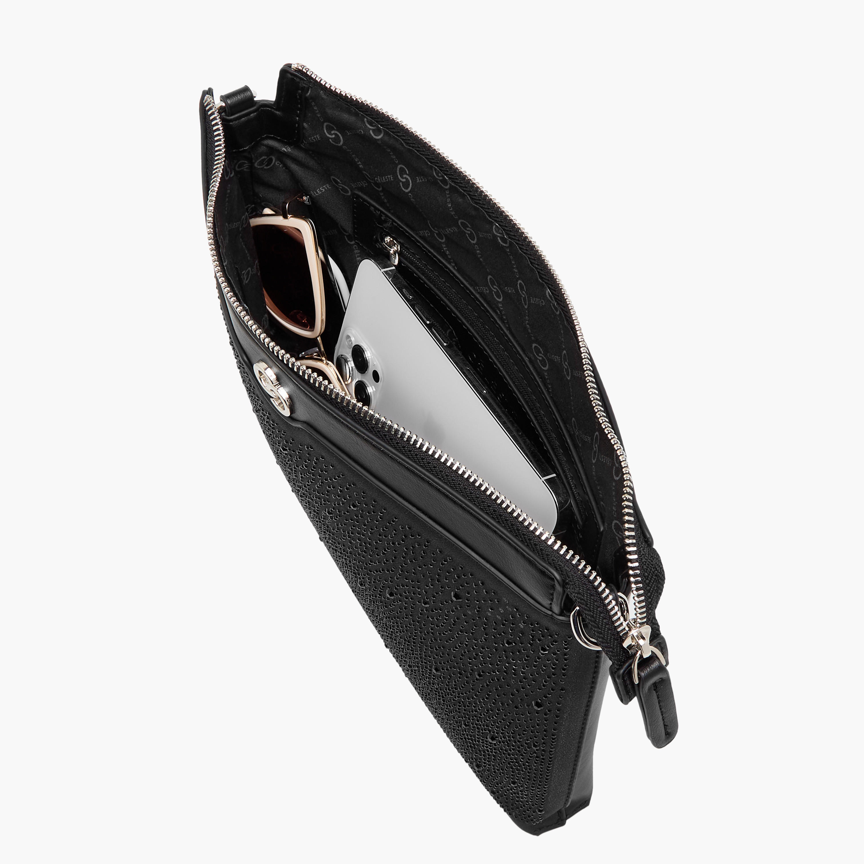 Celeste Embellished Crossbody Bag with Zip Closure and Chain Strap-women-bagsandwallets-handbags-image-7