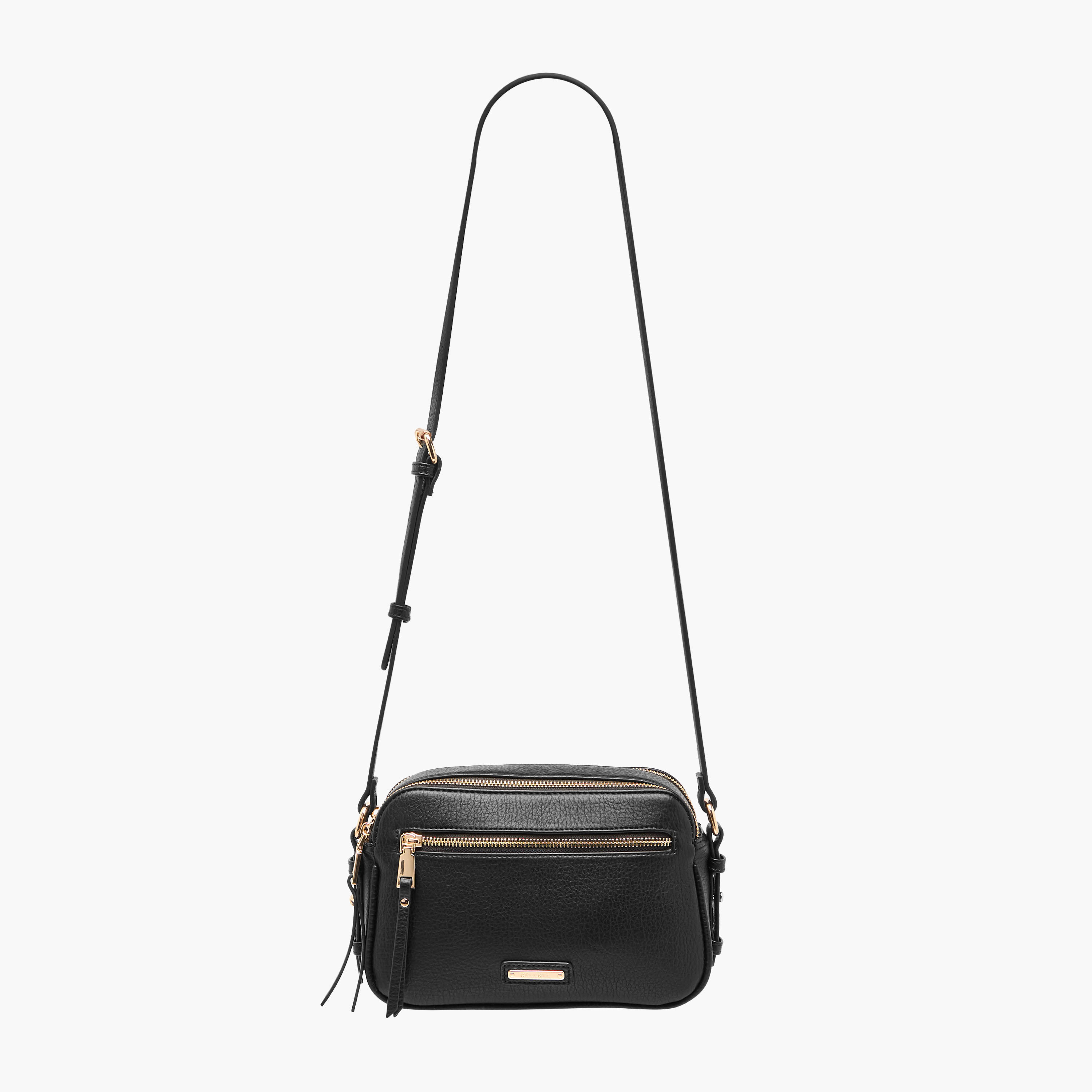 Celeste Textured Crossbody Bag with Zip Closure and Adjustable Strap-women-bagsandwallets-handbags-image-15