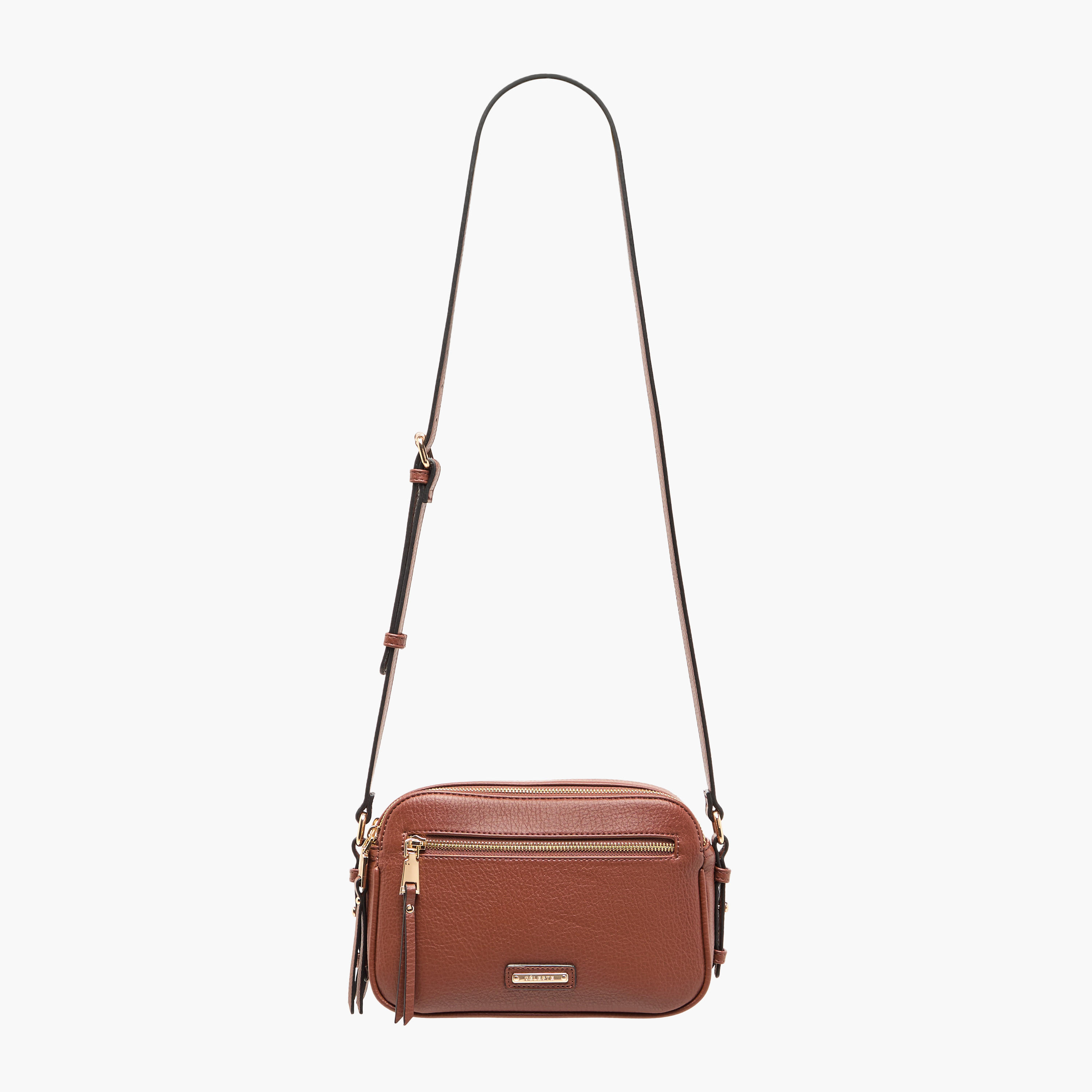 شنطة كروس بودي بارزة الملمس بسحاب إغلاق وحزام قابل للتعديل من سيليست-women-bagsandwallets-handbags-image-9