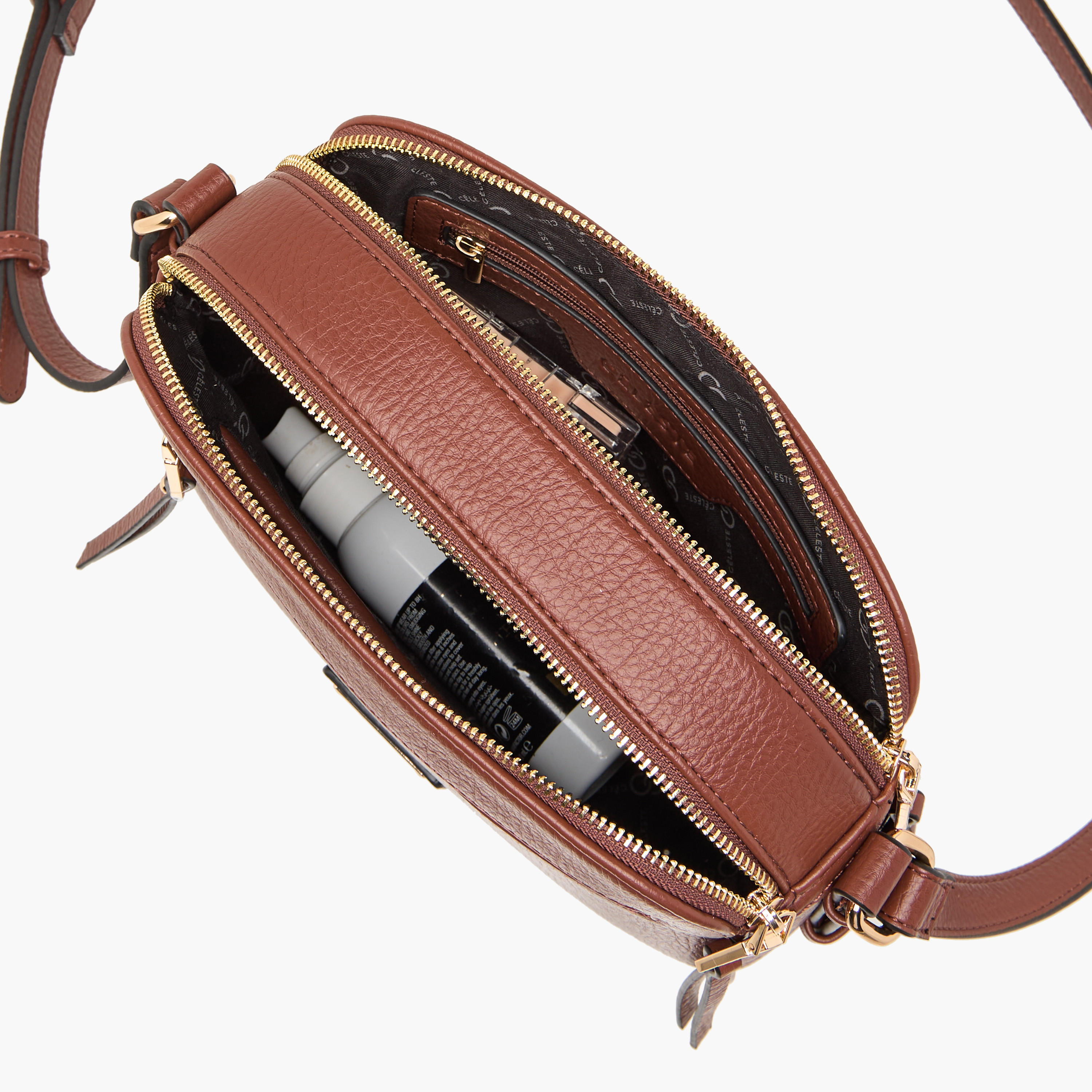 شنطة كروس بودي بارزة الملمس بسحاب إغلاق وحزام قابل للتعديل من سيليست-women-bagsandwallets-handbags-image-5