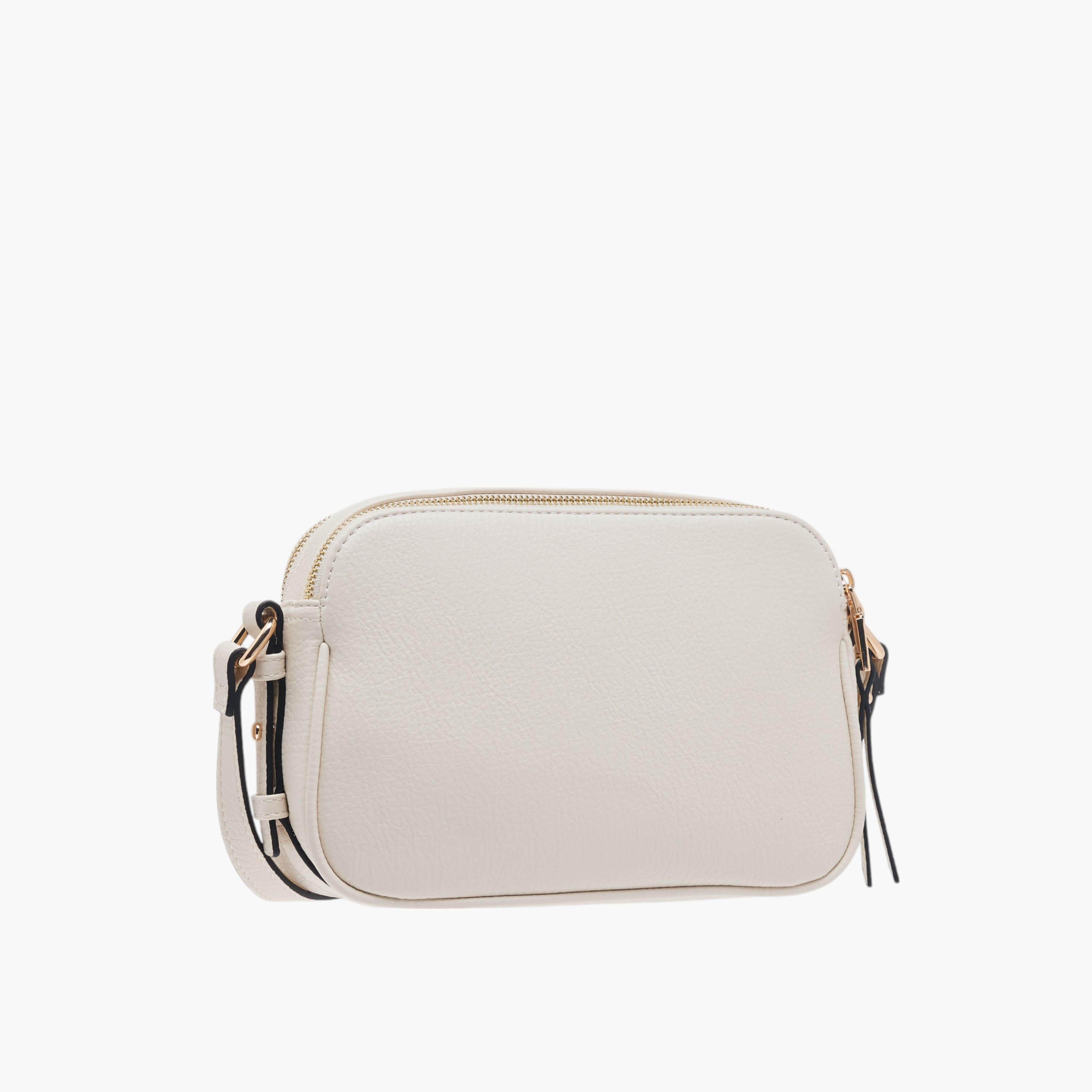 Celeste Textured Crossbody Bag with Zip Closure and Adjustable Strap-women-bagsandwallets-handbags-image-3