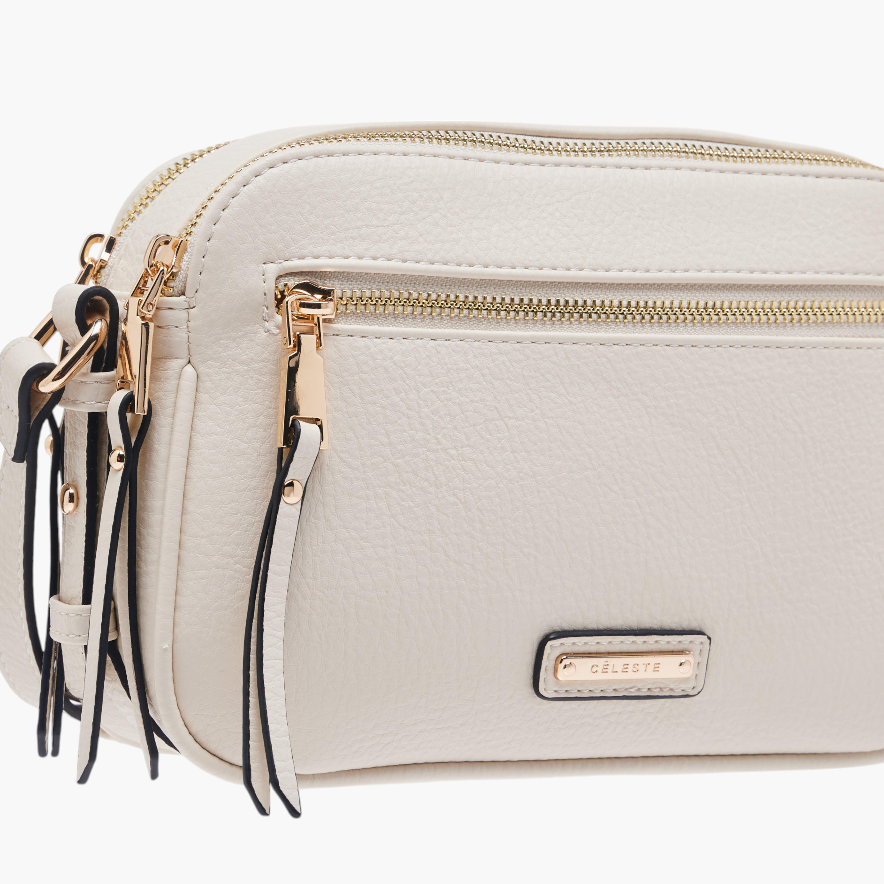 شنطة كروس بودي بارزة الملمس بسحاب إغلاق وحزام قابل للتعديل من سيليست-women-bagsandwallets-handbags-image-1