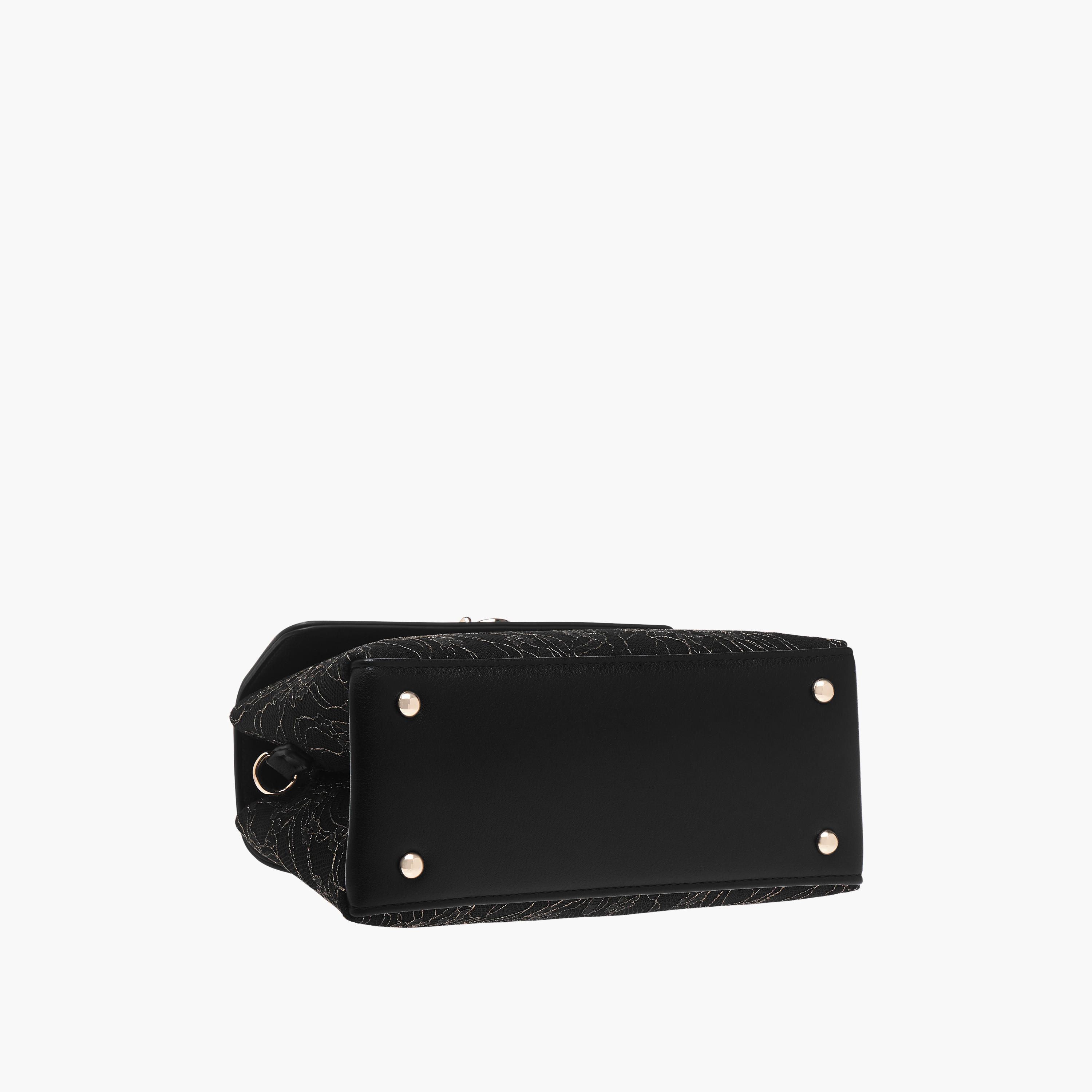 Celeste Lace Detail Satchel Bag with Detachable Strap and Flap Closure-women-bagsandwallets-handbags-image-6