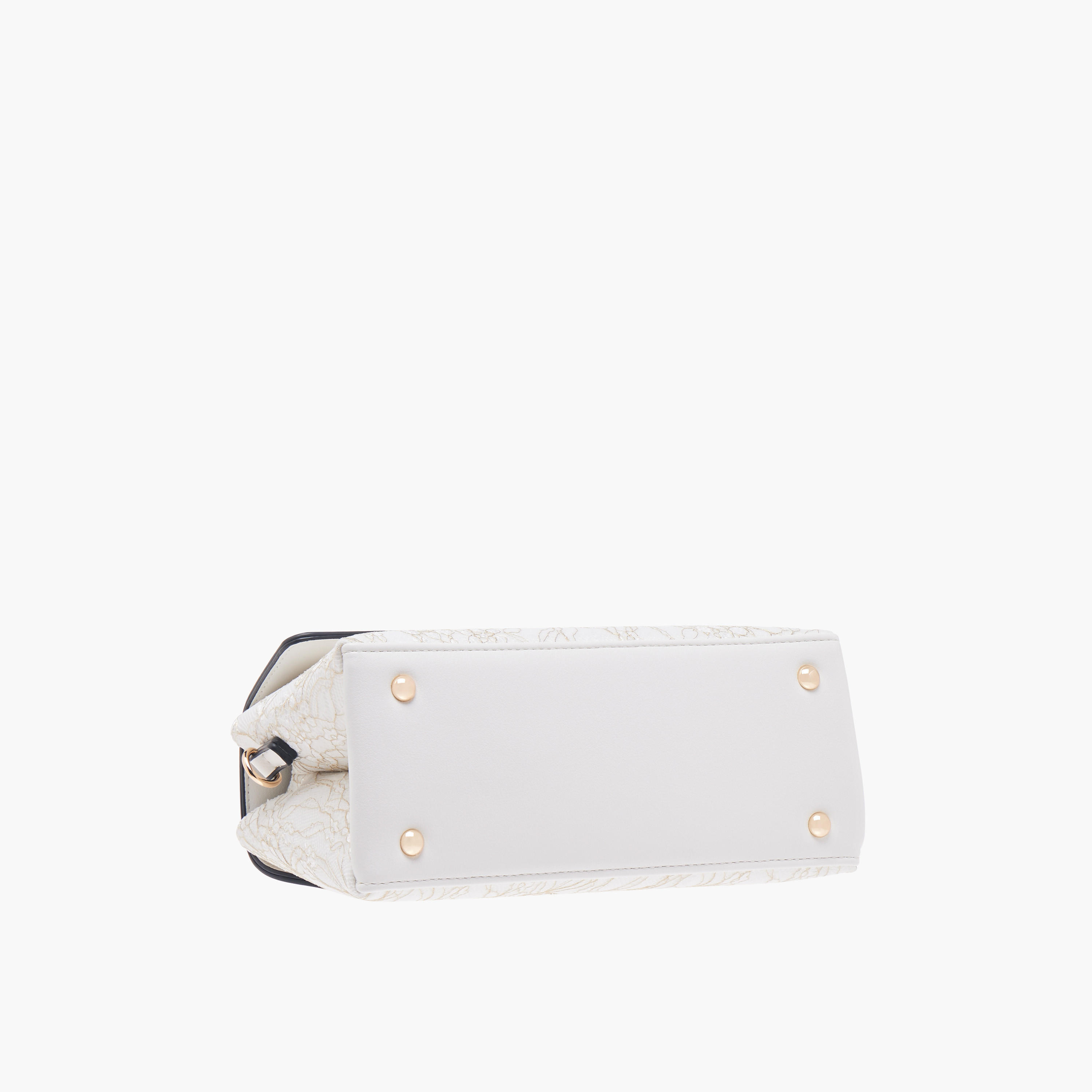 Celeste Lace Detail Satchel Bag with Detachable Strap and Flap Closure-women-bagsandwallets-handbags-image-6