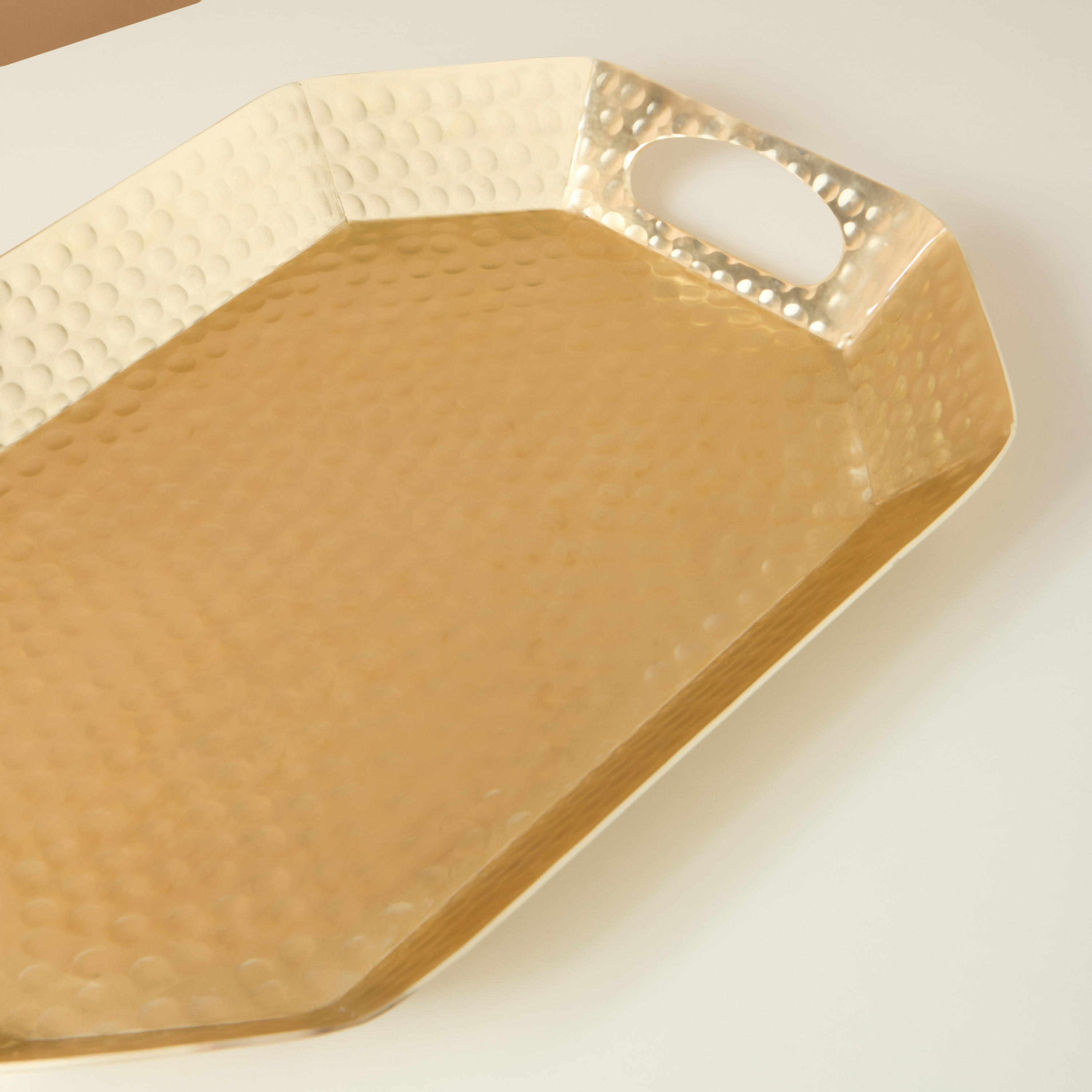 Decorative Hammered Metal Tray - 38x27 cms-household-dining-serveware-servingtrays-image-5