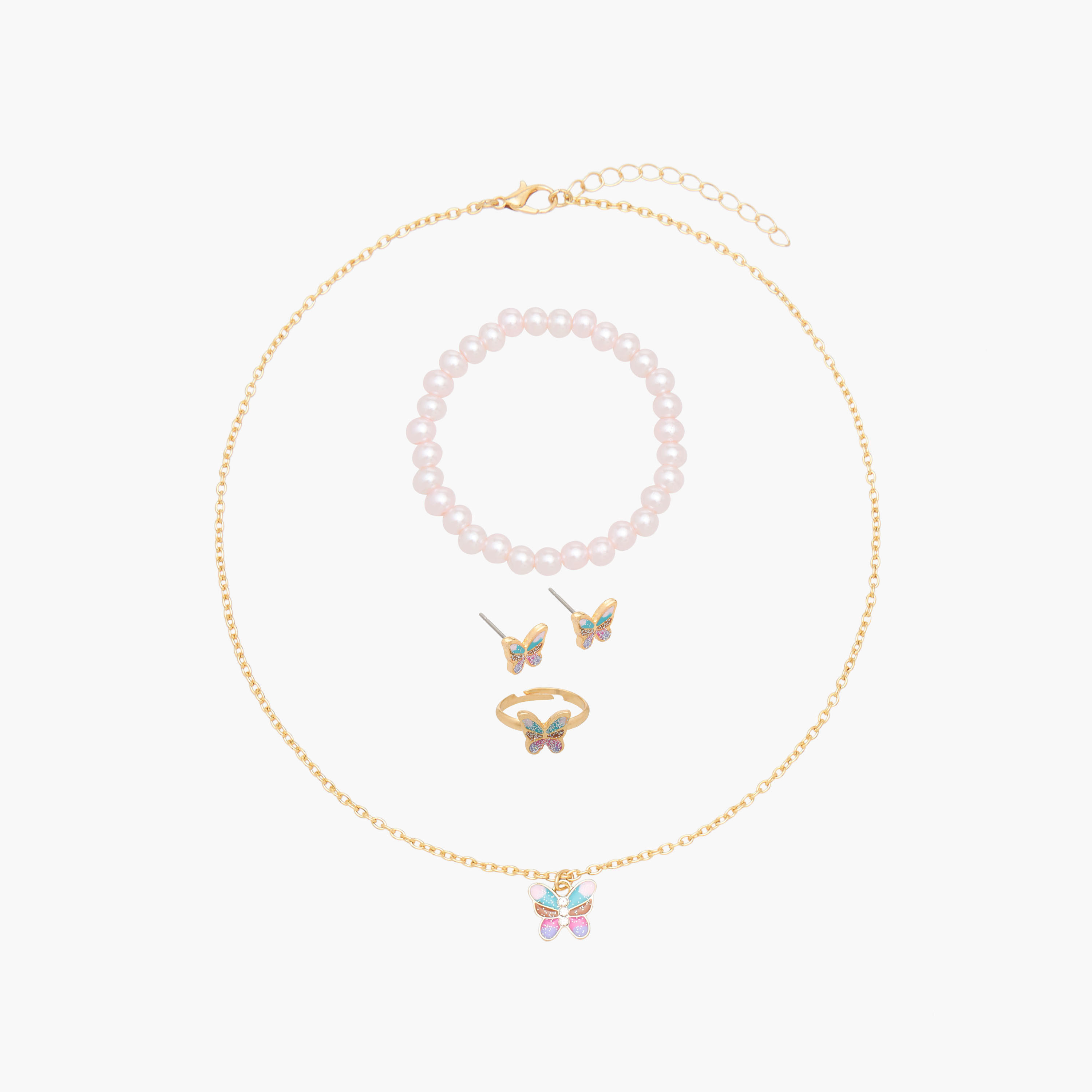 Flora Bella Butterfly Embellished 4-Piece Jewellery Set-girls-accessories-jewellery-image-1