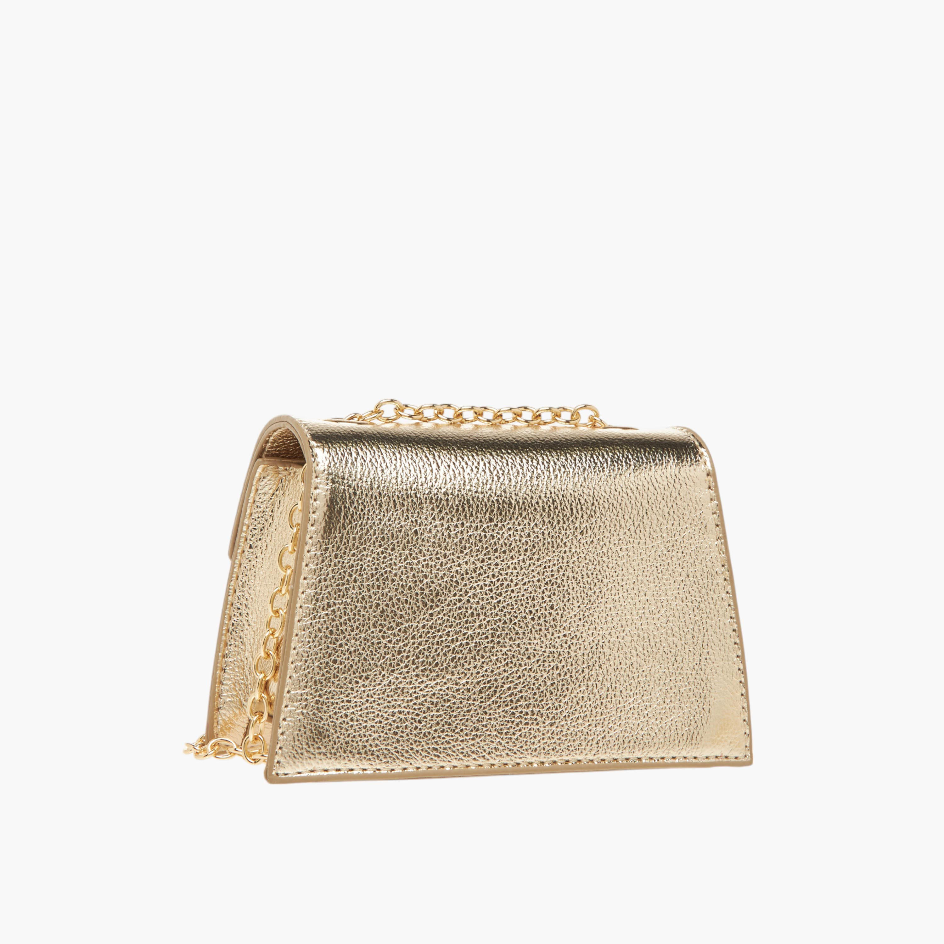 شنطة كروس بودي بفيونكة مزينة وحزام سلسلة وزر إغلاق من سيليست-girls-accessories-bags-image-4