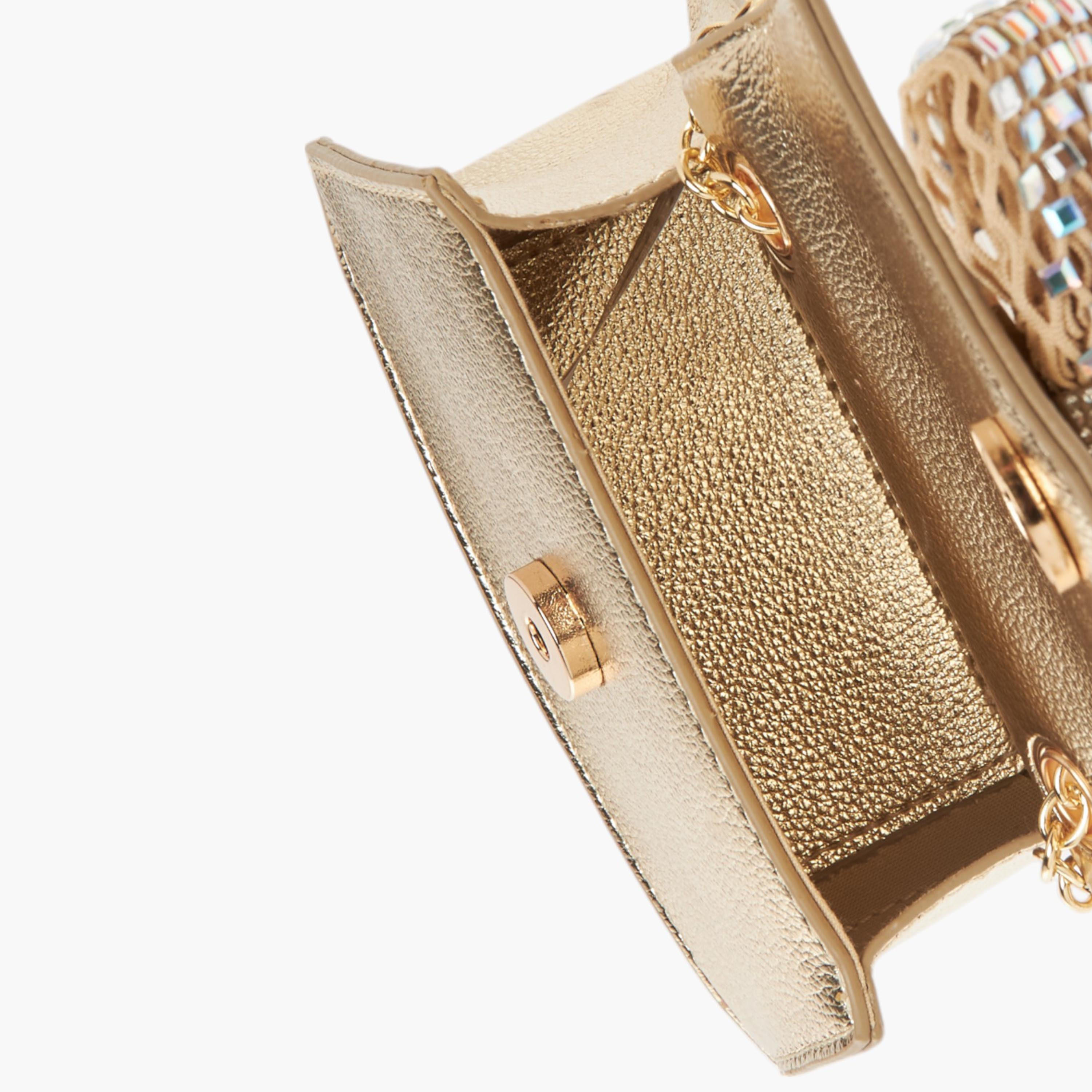 شنطة كروس بودي بفيونكة مزينة وحزام سلسلة وزر إغلاق من سيليست-girls-accessories-bags-image-7