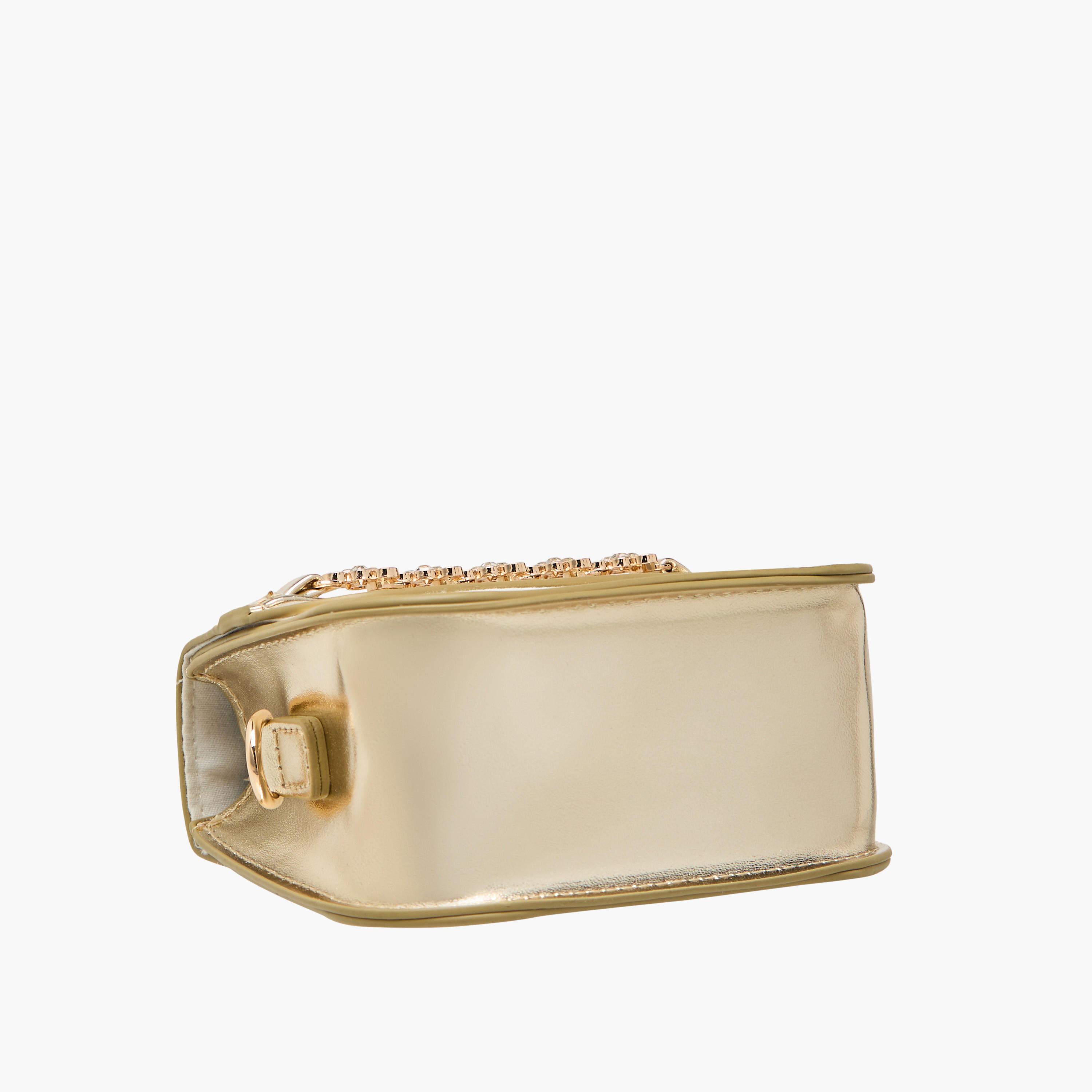 Little Missy Embellished Crossbody Bag with Detachable Chain Strap and Button Closure-girls-accessories-bags-image-5