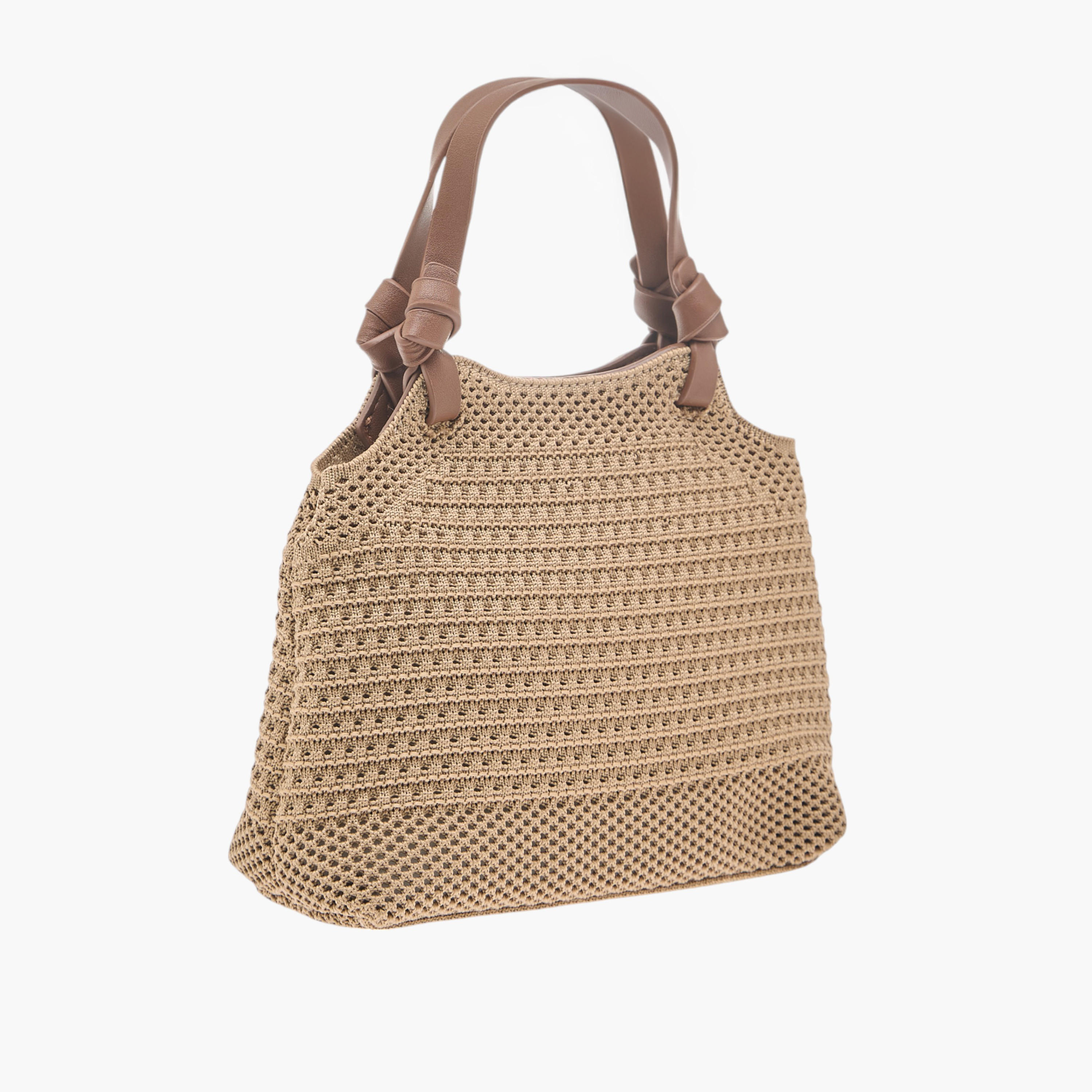 Missy Textured Shoulder Bag with Detachable Strap and Pouch-women-bagsandwallets-handbags-image-3