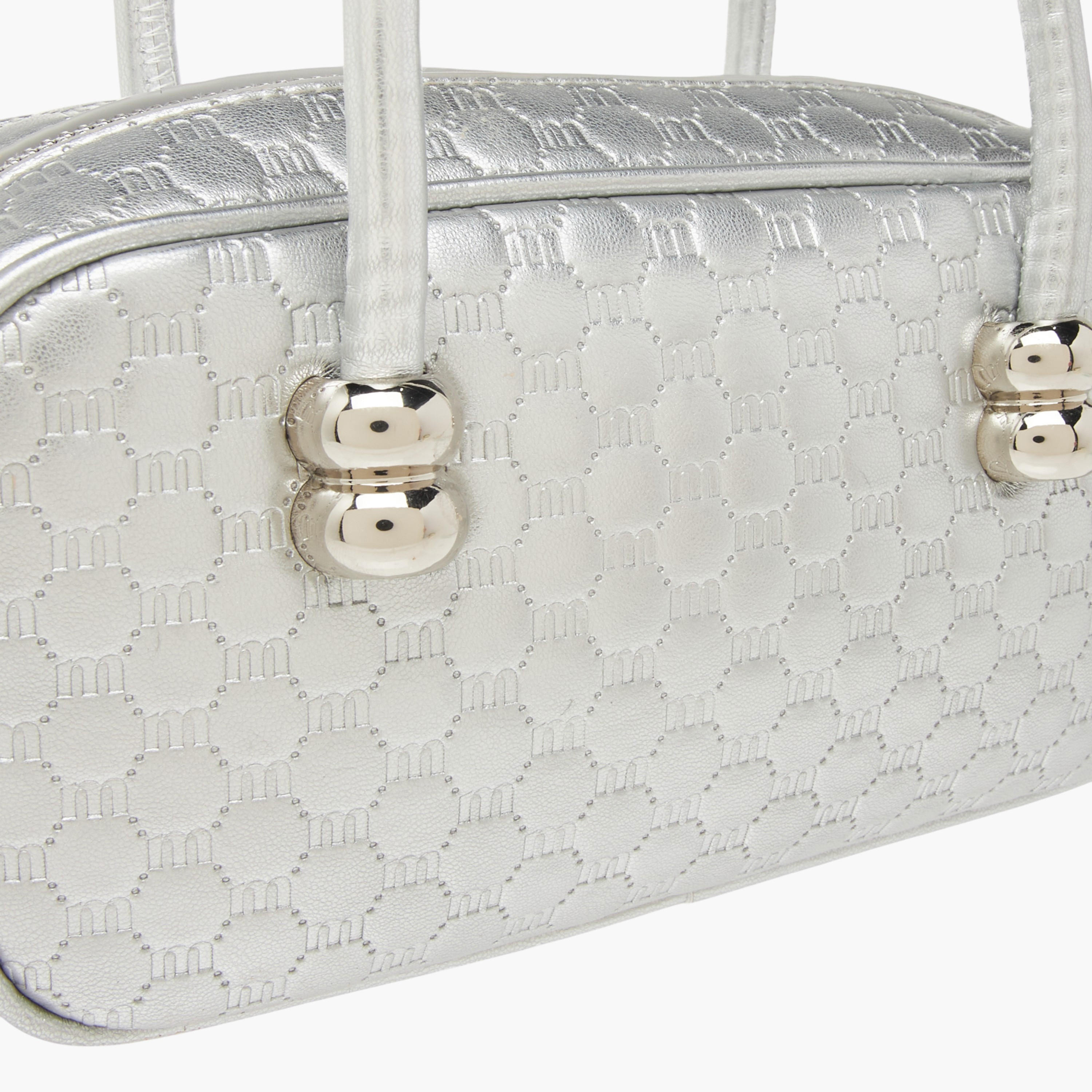 شنطة كروس بودي مزينة بحجر الراين وحزام سلسلة وسحاب إغلاق من ميسي-women-bagsandwallets-handbags-image-4