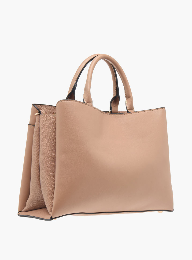 شنطة توتي بارزة الملمس بمقبض علوي وحزام قابل للتعديل من لويلا جراي-women-bagsandwallets-handbags-image-4
