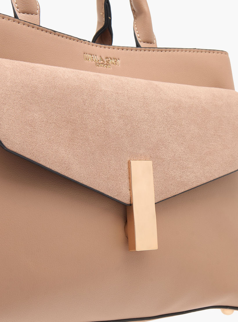شنطة توتي بارزة الملمس بمقبض علوي وحزام قابل للتعديل من لويلا جراي-women-bagsandwallets-handbags-image-5