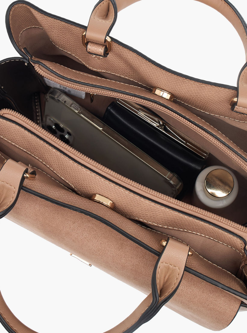 شنطة توتي بارزة الملمس بمقبض علوي وحزام قابل للتعديل من لويلا جراي-women-bagsandwallets-handbags-image-9