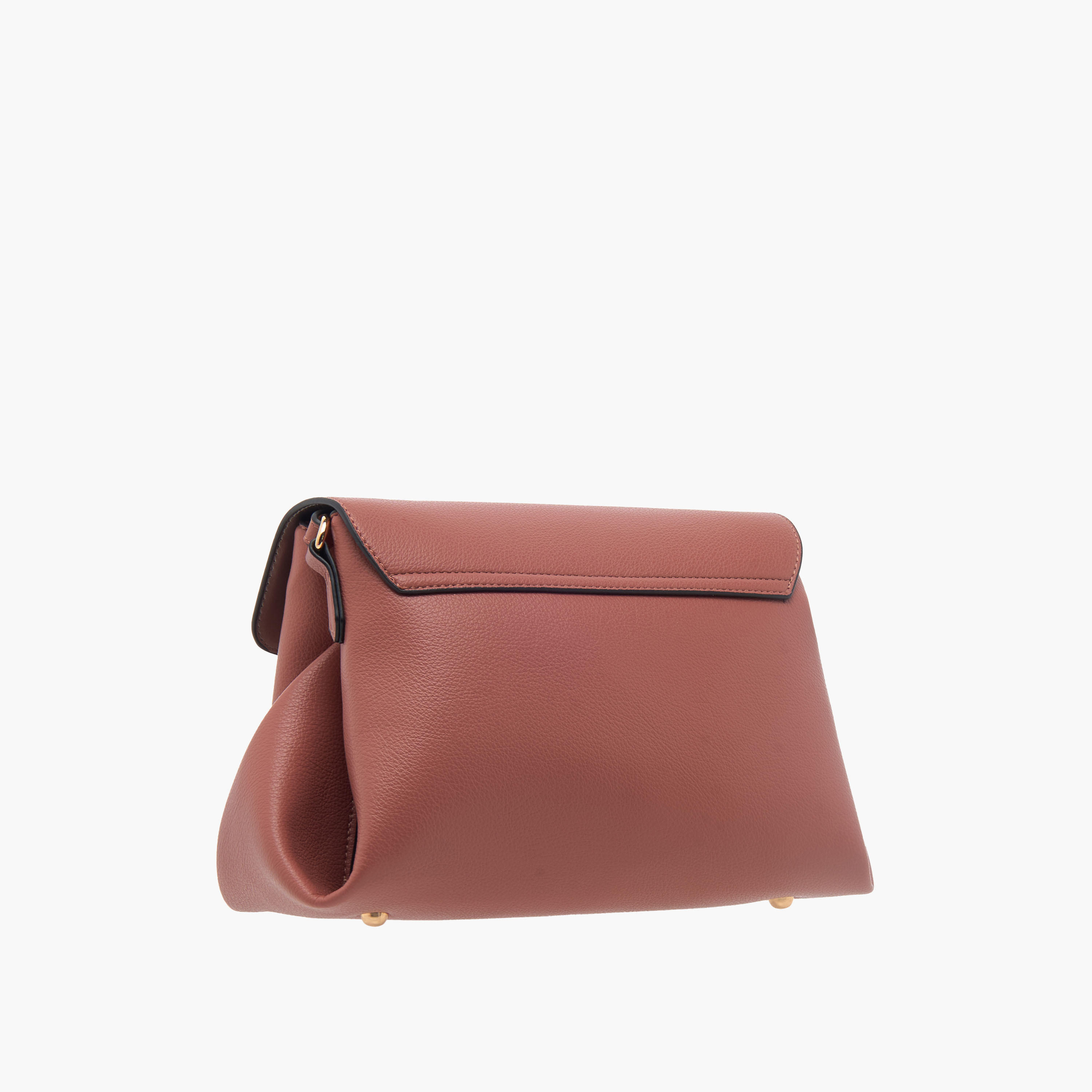 شنطة ساتشيل سادة بحزام قابل للتعديل وطية إغلاق من لويلا جراي-women-bagsandwallets-handbags-image-4