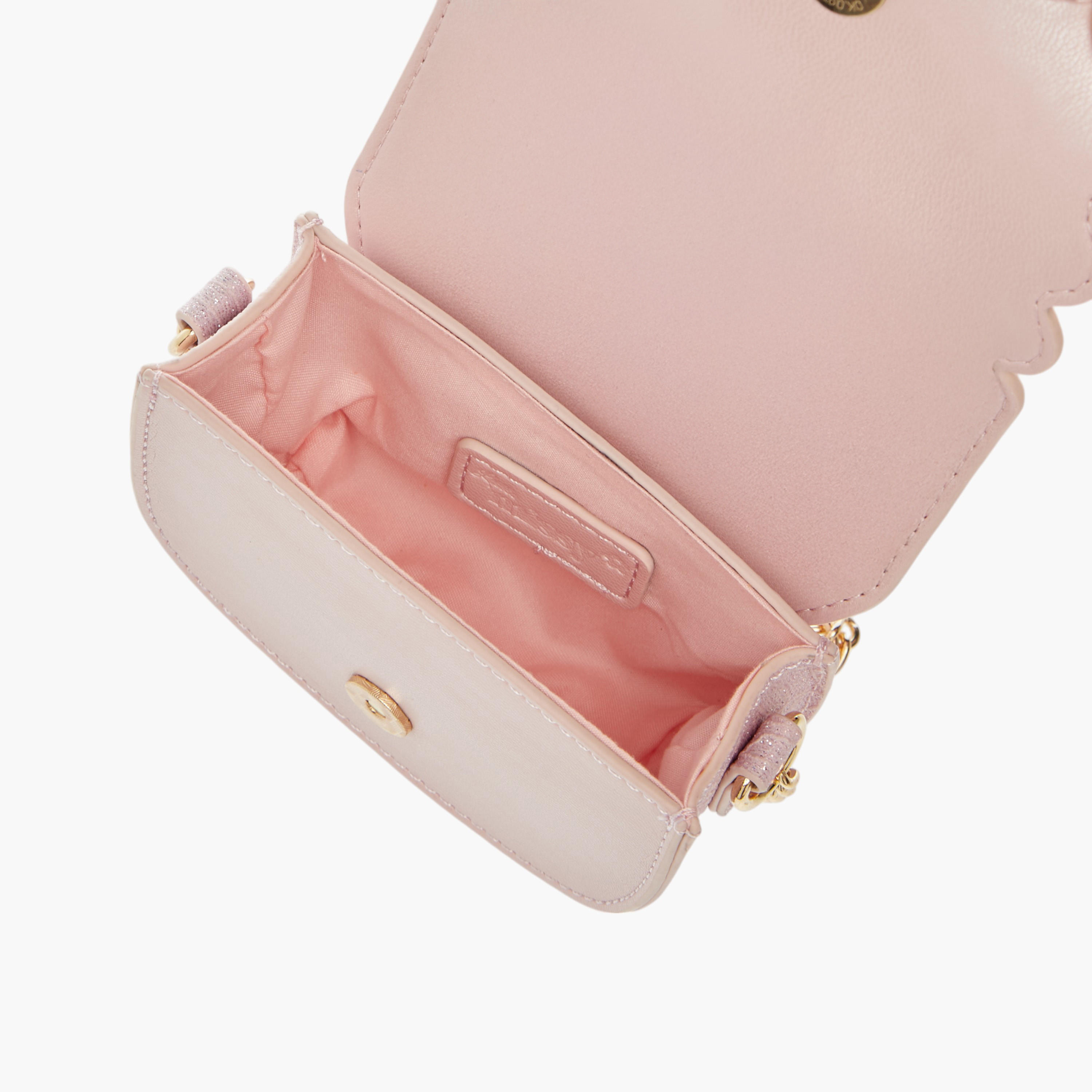 Little Missy Bow Accent Crossbody Bag with Chain Strap and Button Closure-girls-accessories-bags-image-6