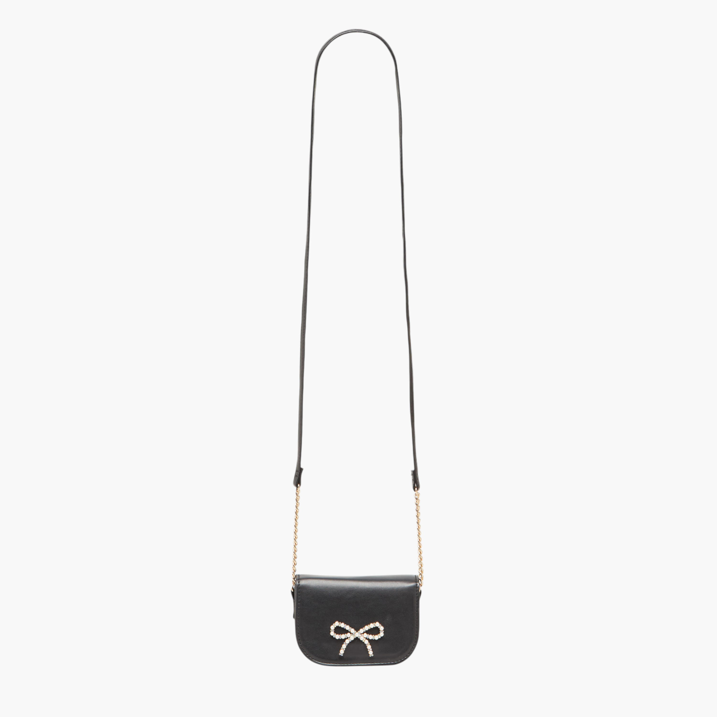 Little Missy Pearl Embellished Crossbody Bag with Magnetic Button Closure-girls-accessories-bags-image-2