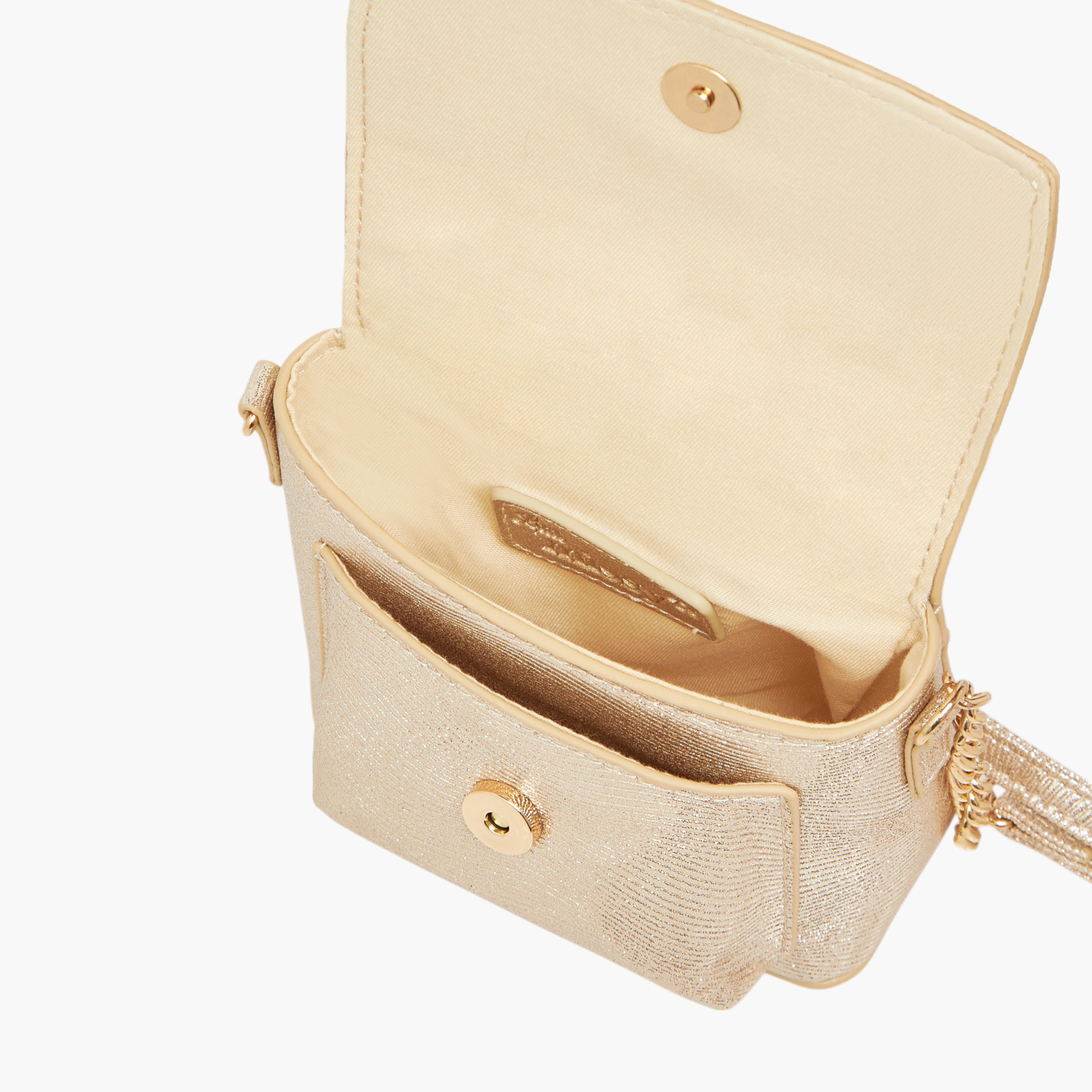 Little Missy Embellished Crossbody Bag with Chain Strap and Button Closure-girls-accessories-bags-image-6