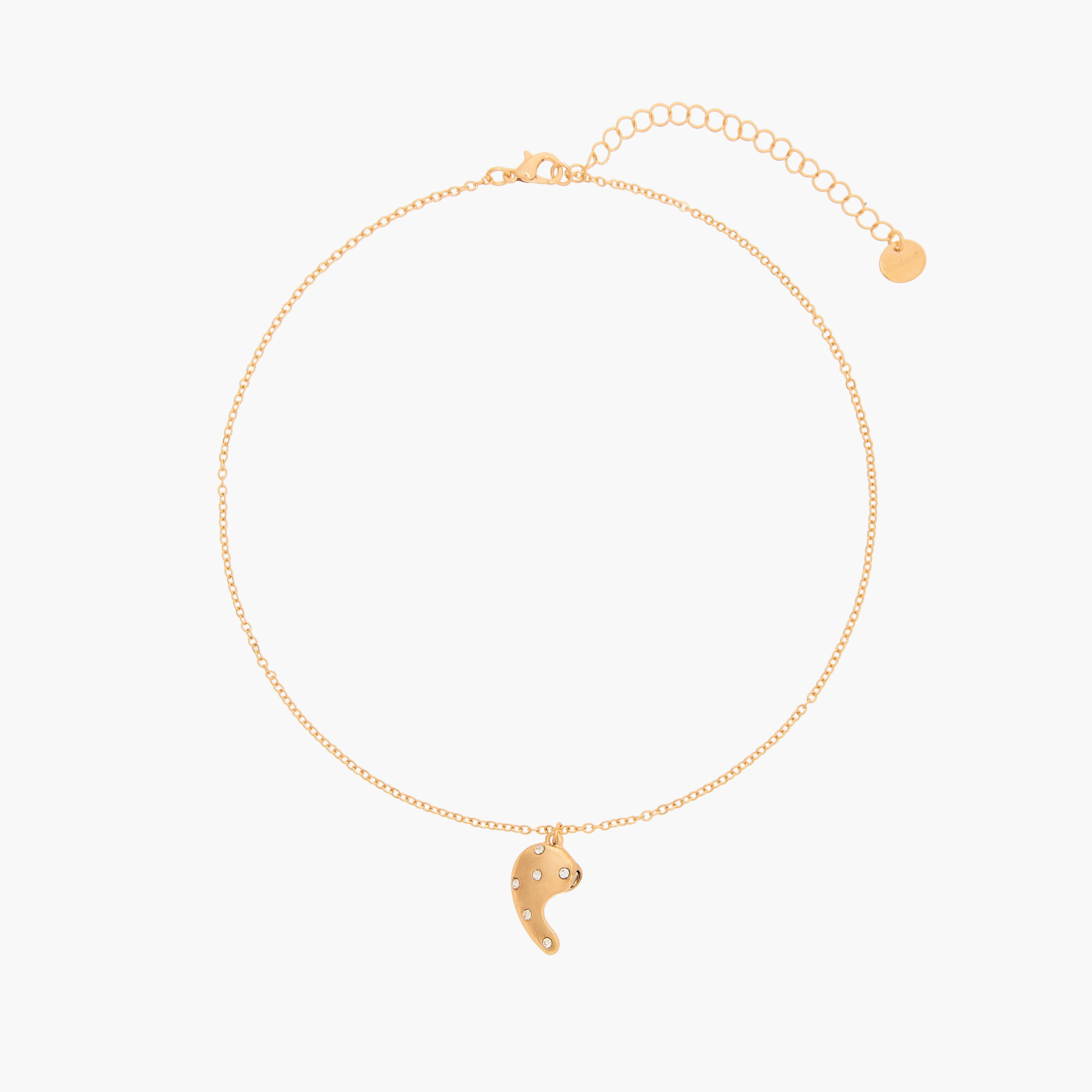 عقد بدلايّة نصف قلب مرصّعة بمشبك إغلاق لوبستر - طقم من قطعتين-women-watchesandjewellery-jewellery-necklacesandpendants-image-4