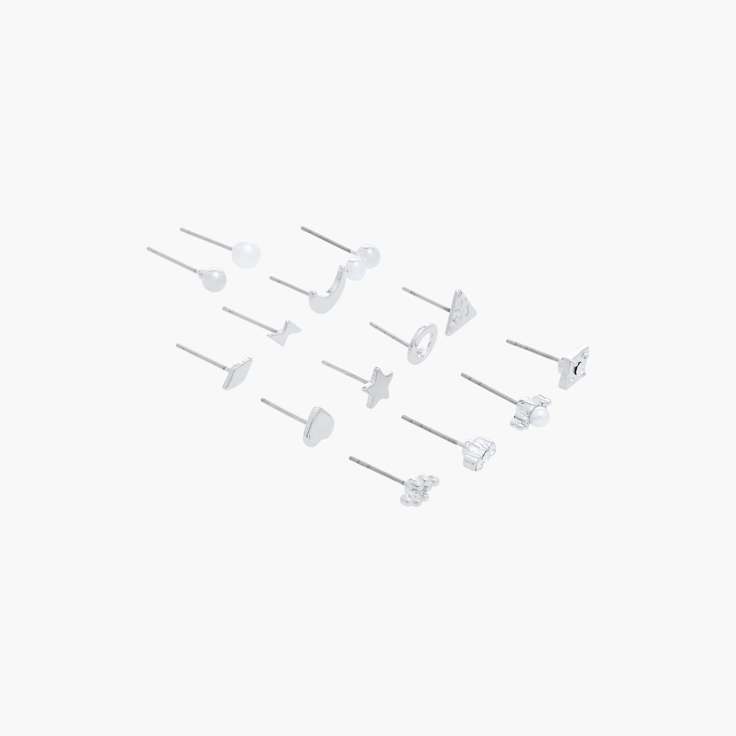 Assorted Metallic Earrings with Pushabck Closure - Set of 14-women-watchesandjewellery-jewellery-earrings-image-3