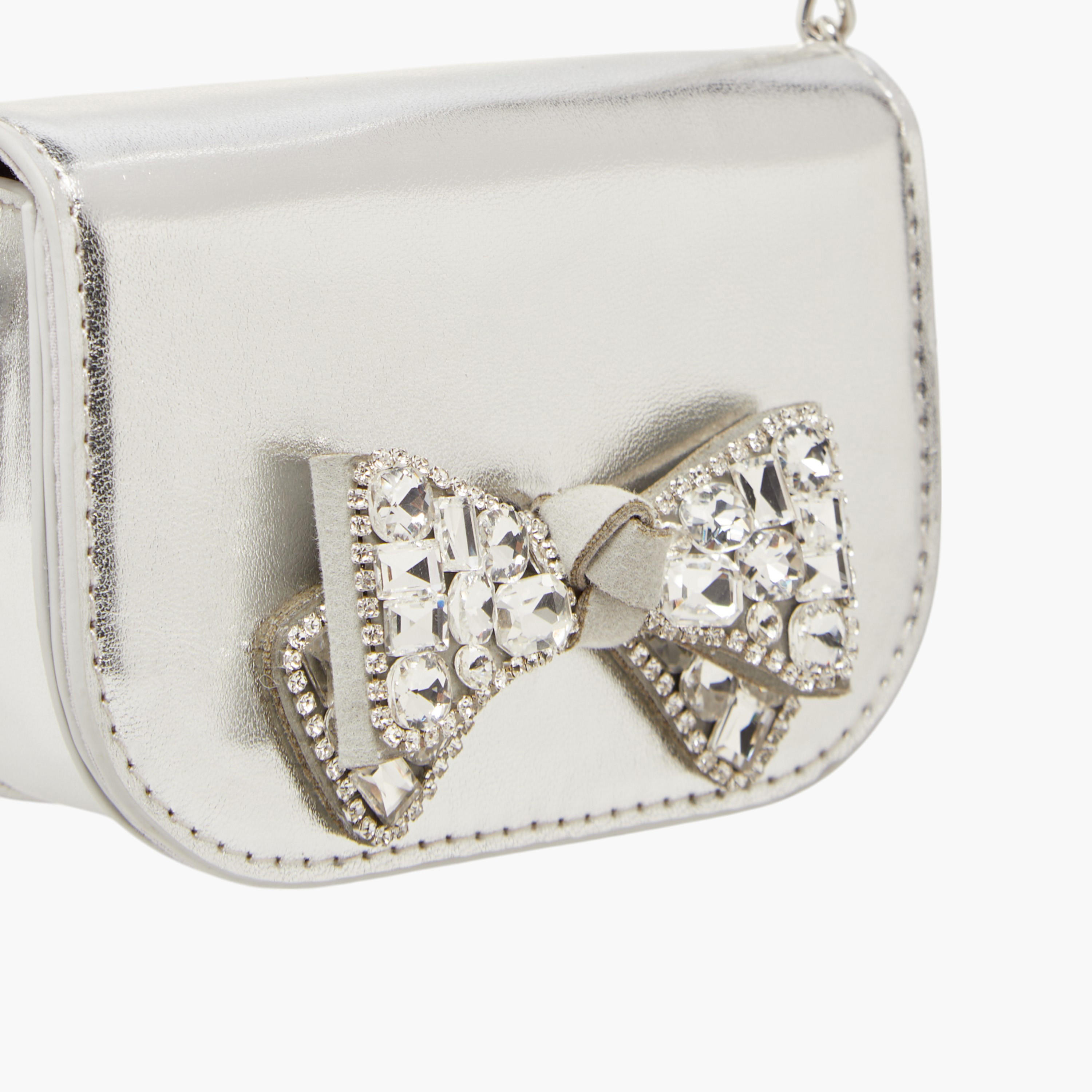 Celeste Bow Embellished Crossbody Bag with Chain Strap and Button Closure-girls-accessories-bags-image-10